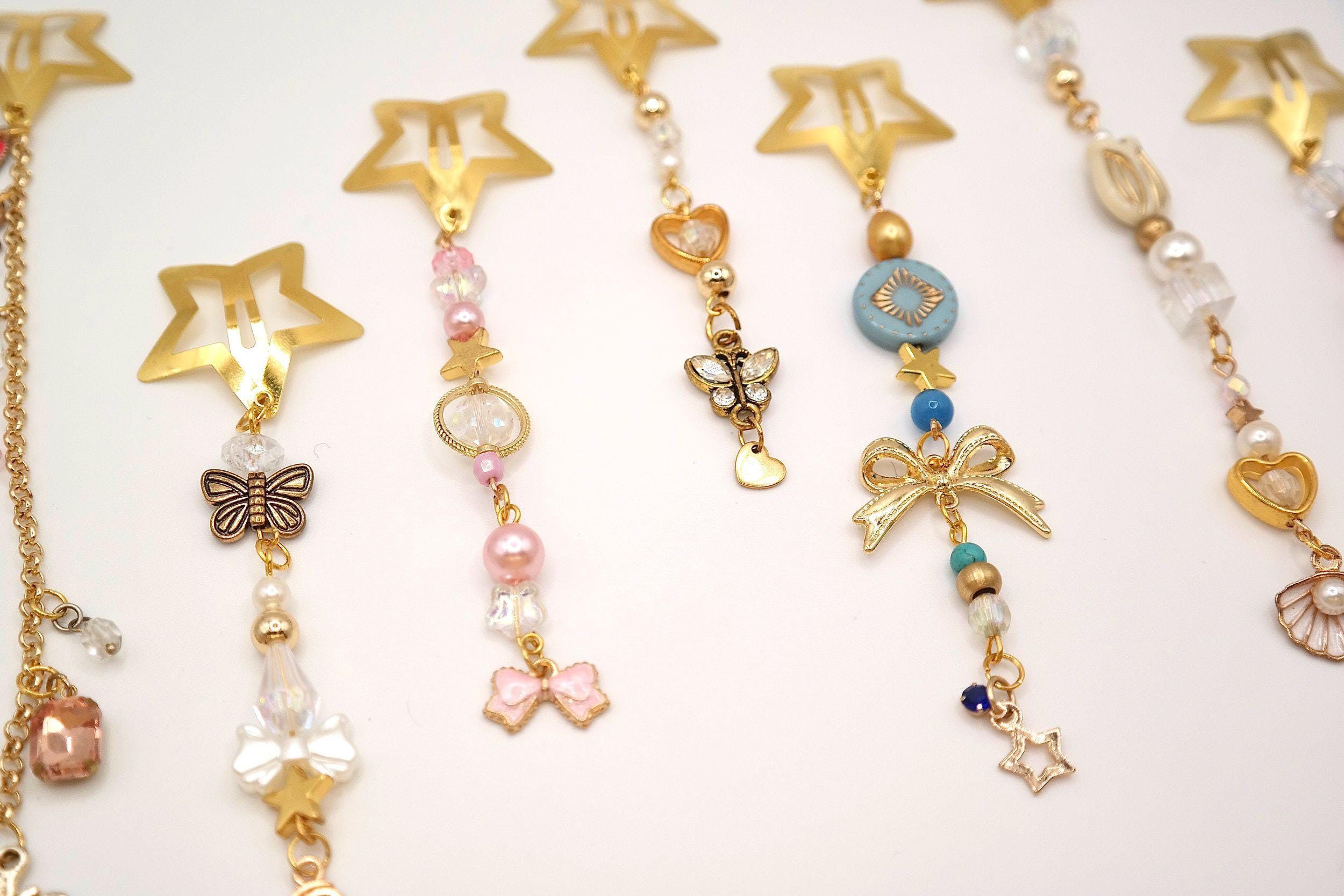 Handmade Gold Star Decorated Hair Clips Size ONE SIZE - 7 Thumbnail