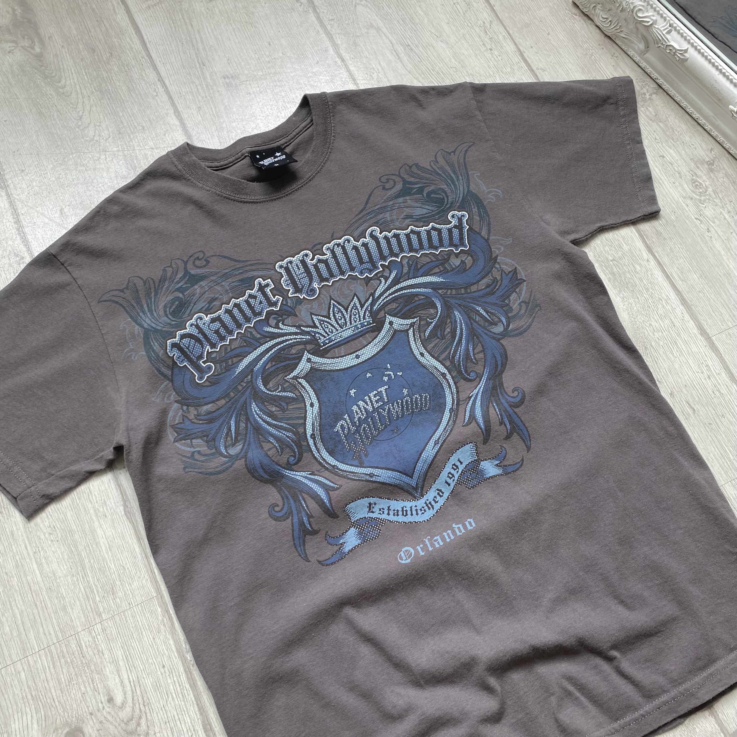 Affliction ⚜️Vintage 98s Affliction style Panet Hollywood Orlando Tee Size US M / EU 48-50 / 2 - 6 Thumbnail