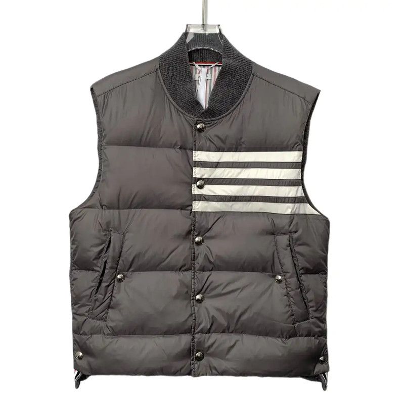 Thom Browne Thom Browne Gray Men's Puffer Vest 0089 Size US S / EU 44-46 / 1 - 1 Thumbnail