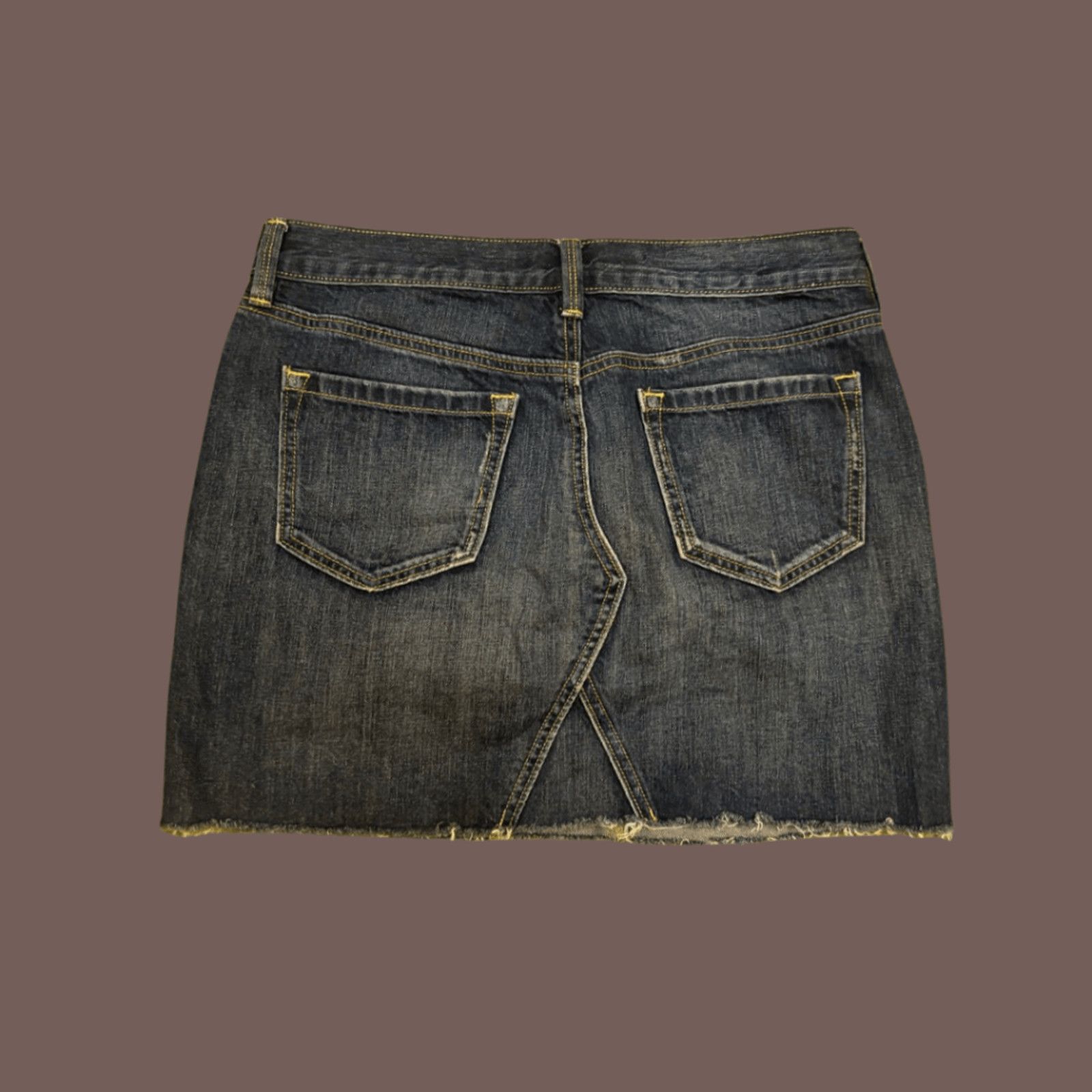 Old Navy VTG Denim Mini Skirt | Old Navy Dark Wash | Y2K Grunge Prep Size 31" - 6 Thumbnail