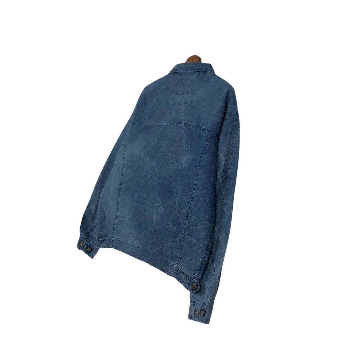 Japanese Brand 📌Vintage Denim Bomber Jacket Maneaver Issey Miyake Size US L / EU 52-54 / 3 - 11 Thumbnail
