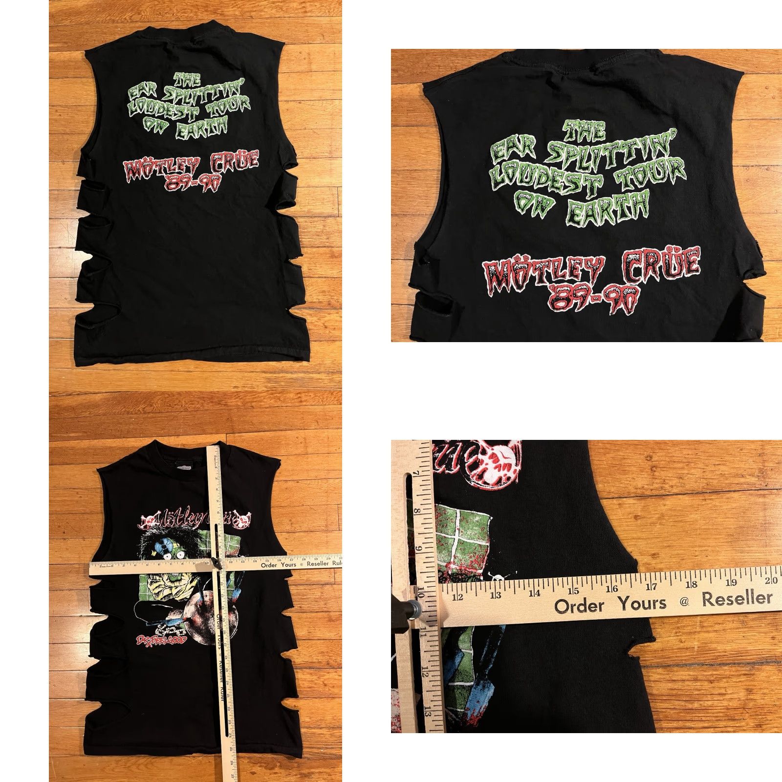 Vintage VINTAGE Motley Crue Dr. Feelgood Shirt Women’s Small Black Winterland 80s Funny Horror Music Retro Rock Men/Women Size S / US 4 / IT 40 - 8 Thumbnail