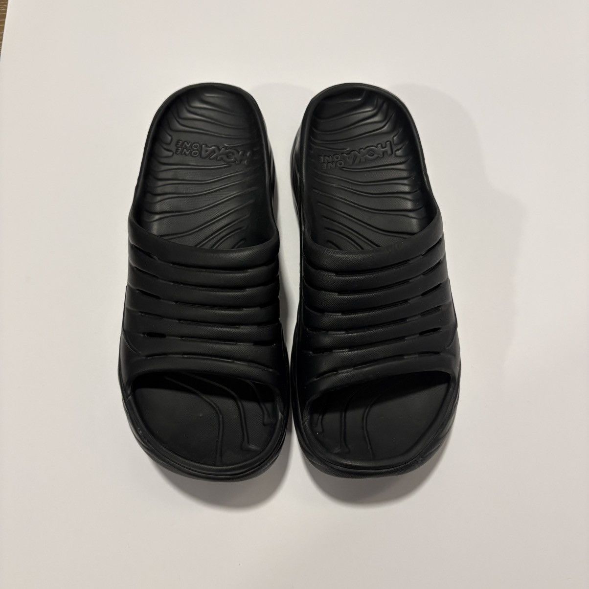 Hoka One One Recovery Slide 1 Black Sandal Mens Slip On