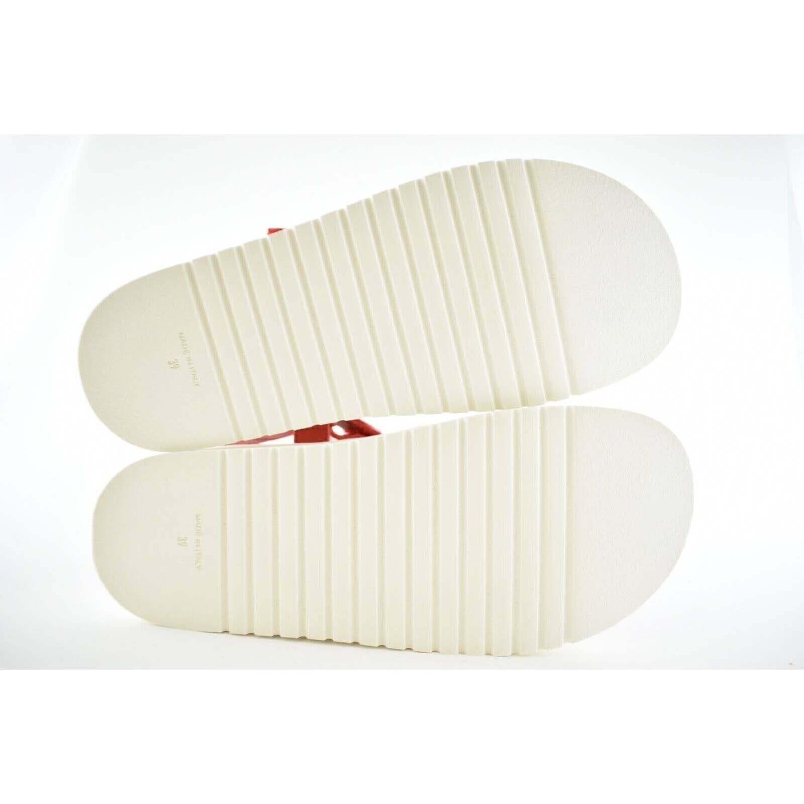 Chanel Chanel 20C Red Patent White CC Logo Mule Slide Strap Size US 9 / IT 39 - 8 Thumbnail