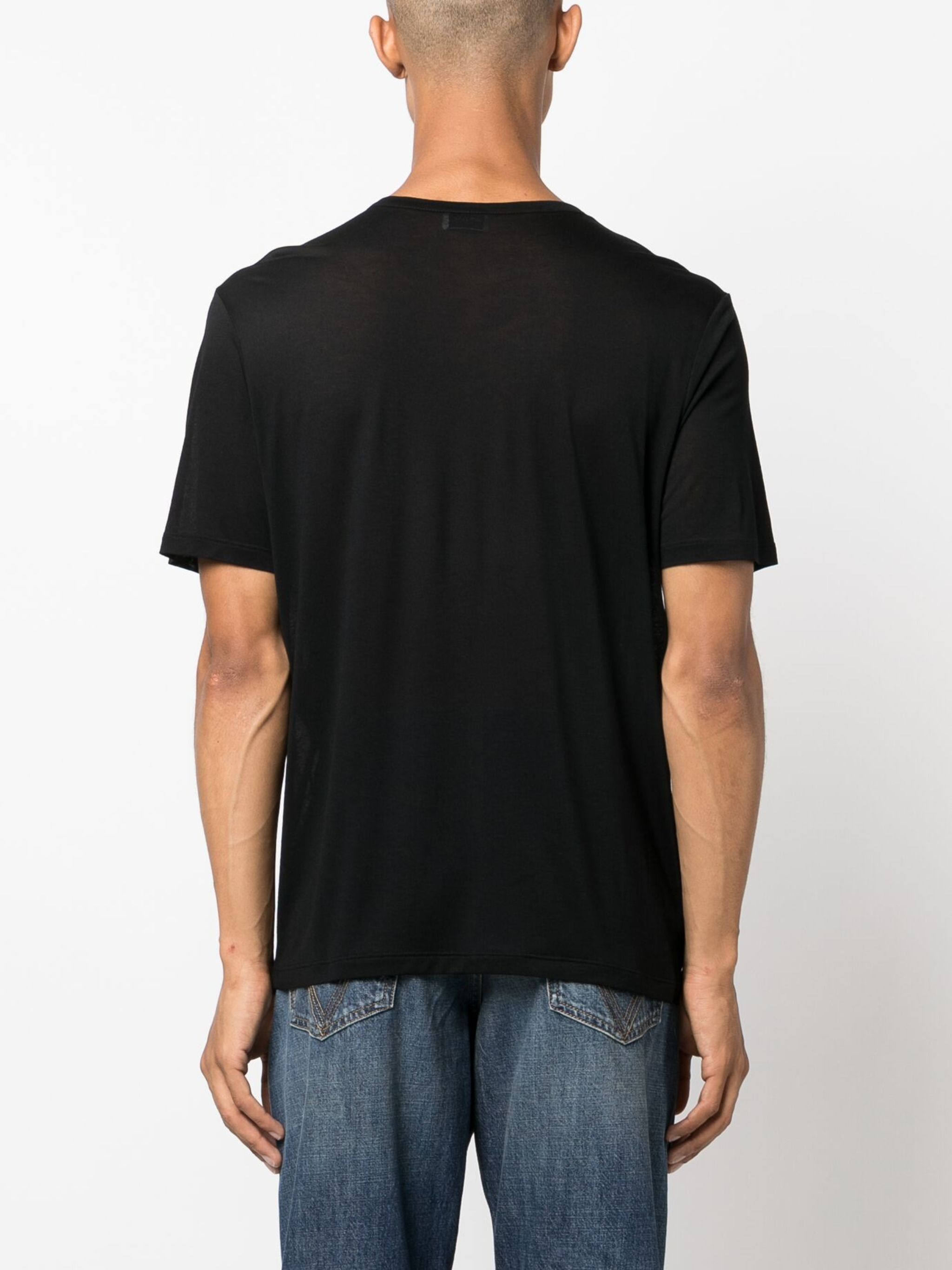 Saint Laurent Paris os11x1224 Crew-Neck Short-Sleeve T-Shirt in Black Size US XXL / EU 58 / 5 - 4 Thumbnail