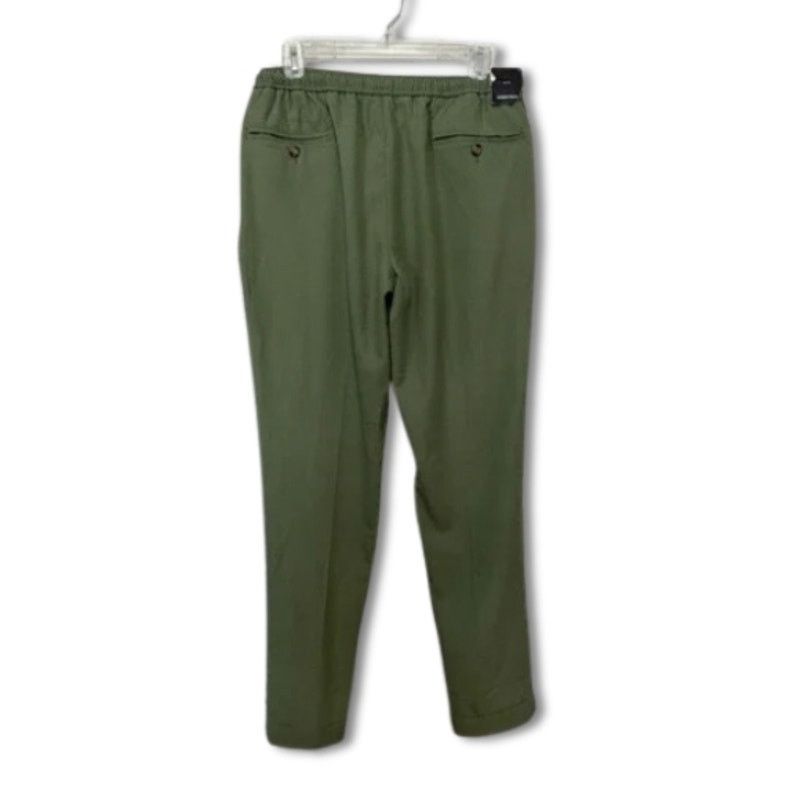 Nordstrom Nordstrom Mid Rise Pants Drawstring Cuffed Hem Green S NWOT Size US 32 / EU 48 - 4 Thumbnail