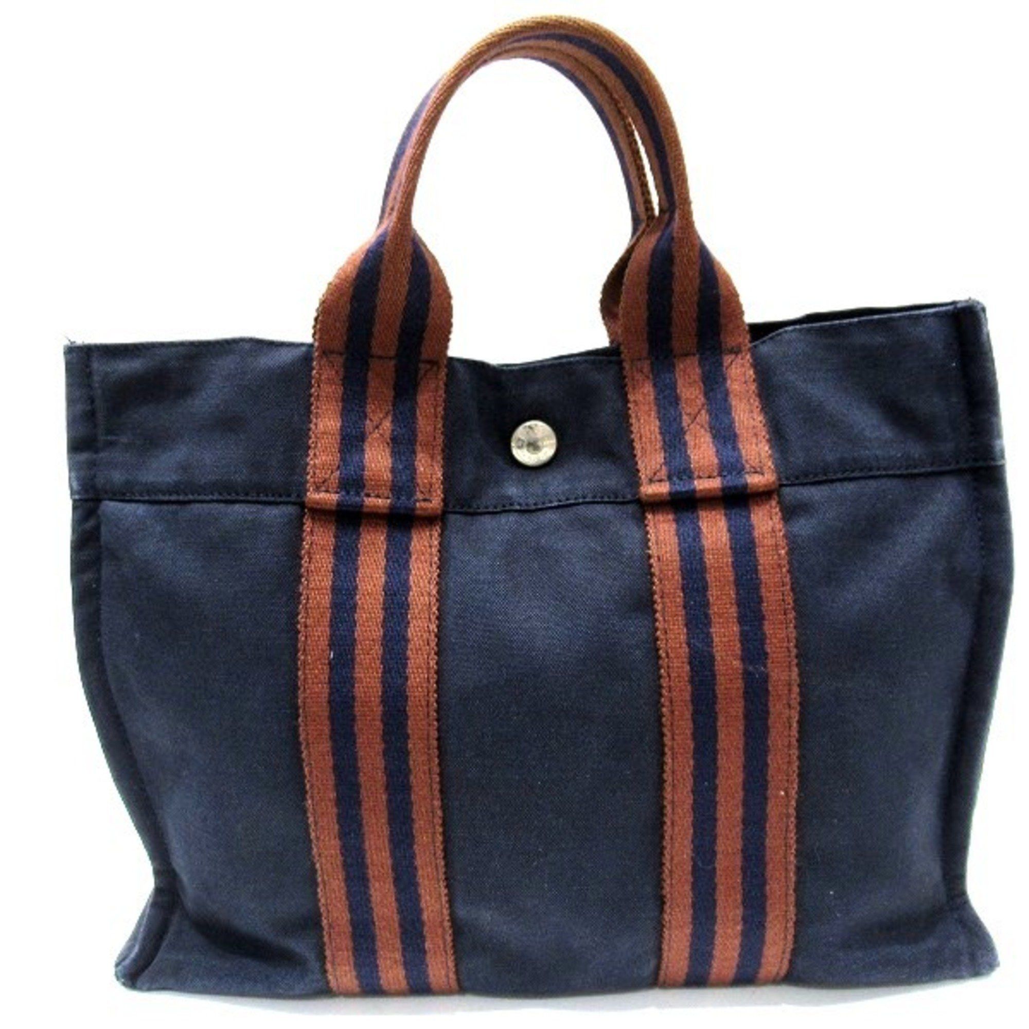 image of Hermes Foultou Pm Navy Bag Tote Women's