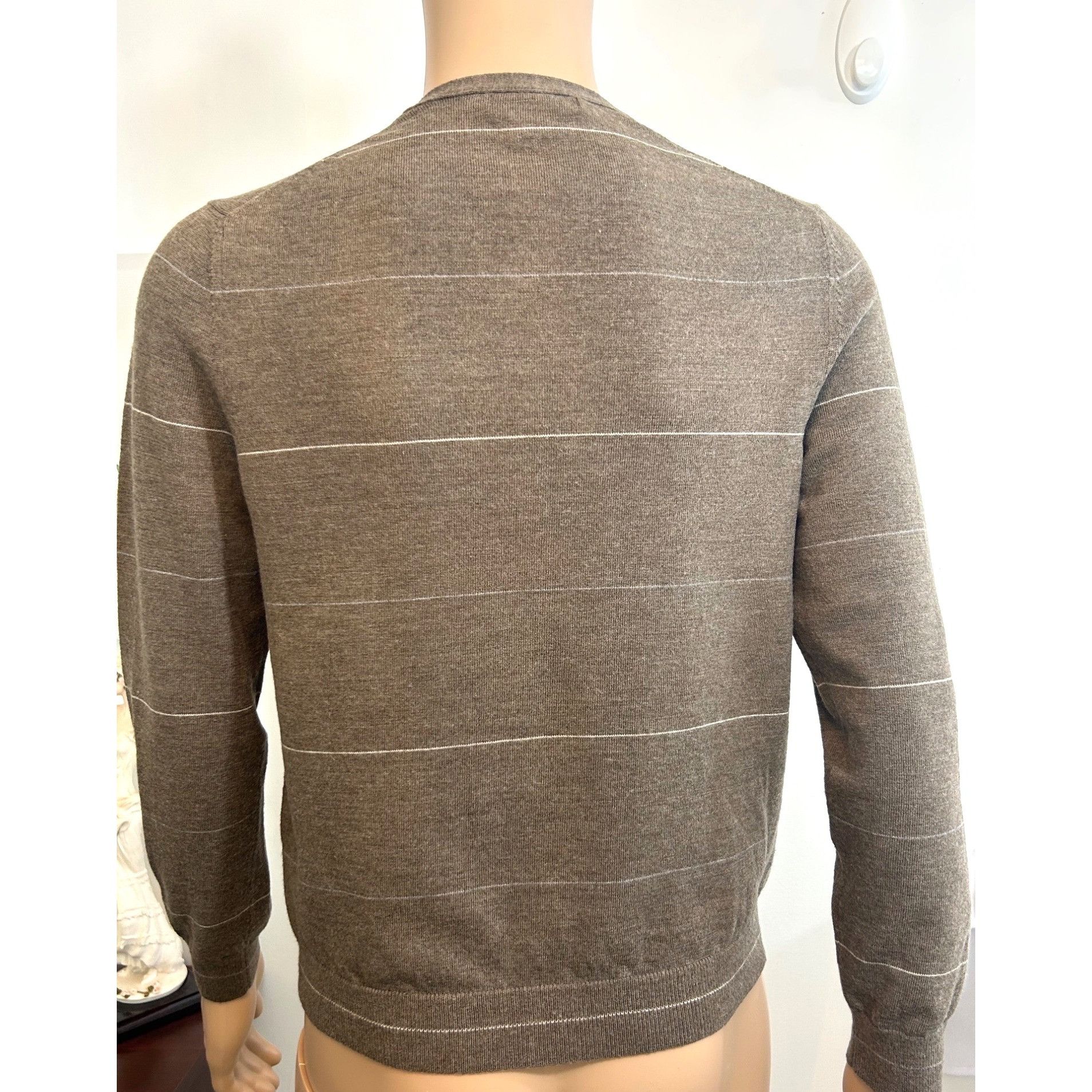 Banana Republic Banana Republic Men’s Sweater M Brown Blue/Grey White Thin S Size US M / EU 48-50 / 2 - 2 Thumbnail