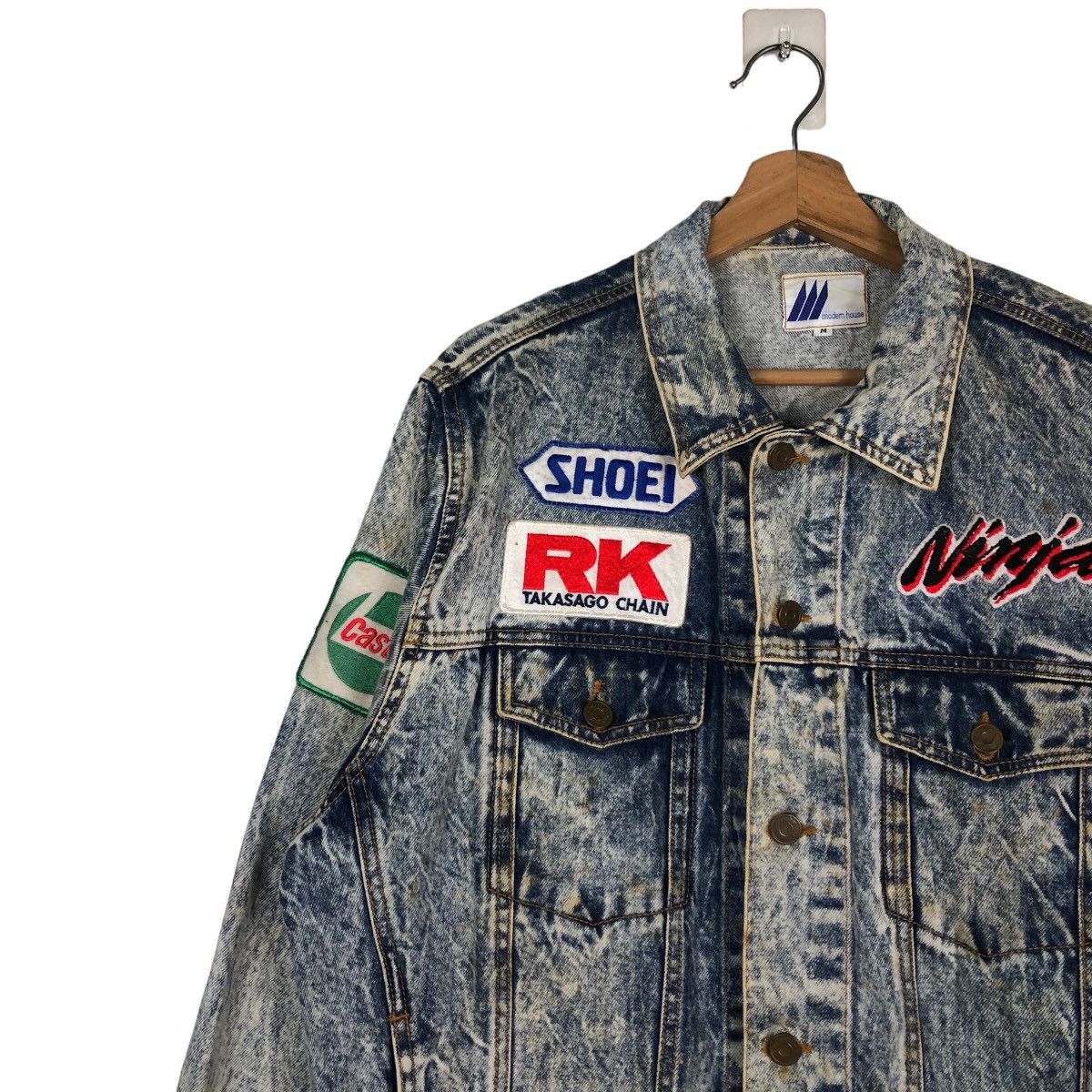 Japanese Brand 🔥Vintage Trucker Denim Jacket Biker Modern House Japan Size US M / EU 48-50 / 2 - 7 Thumbnail