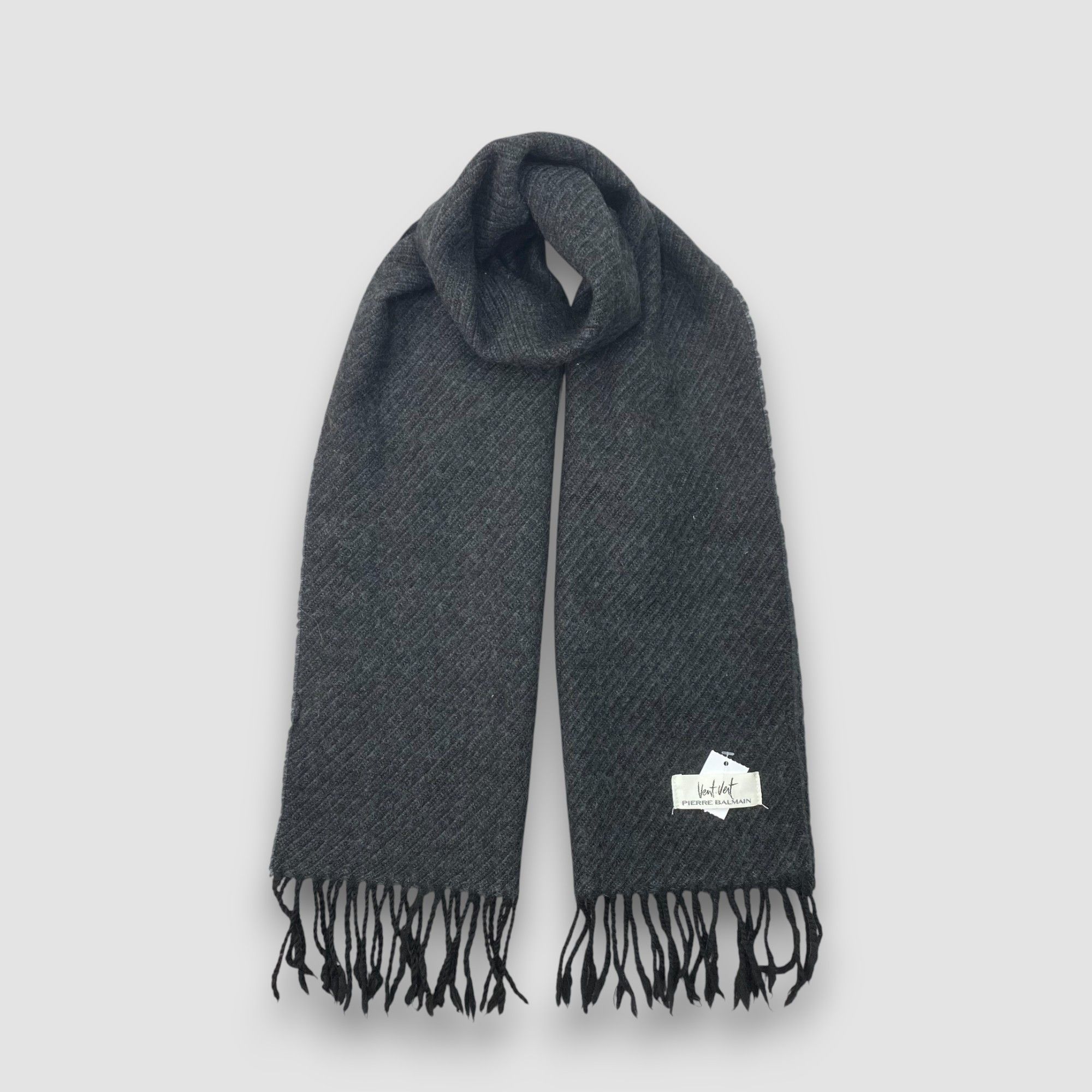 Japanese Brand Vintage Pierre Balmain Scarf Muffler Wool Winter Scarves Size ONE SIZE - 1 Thumbnail