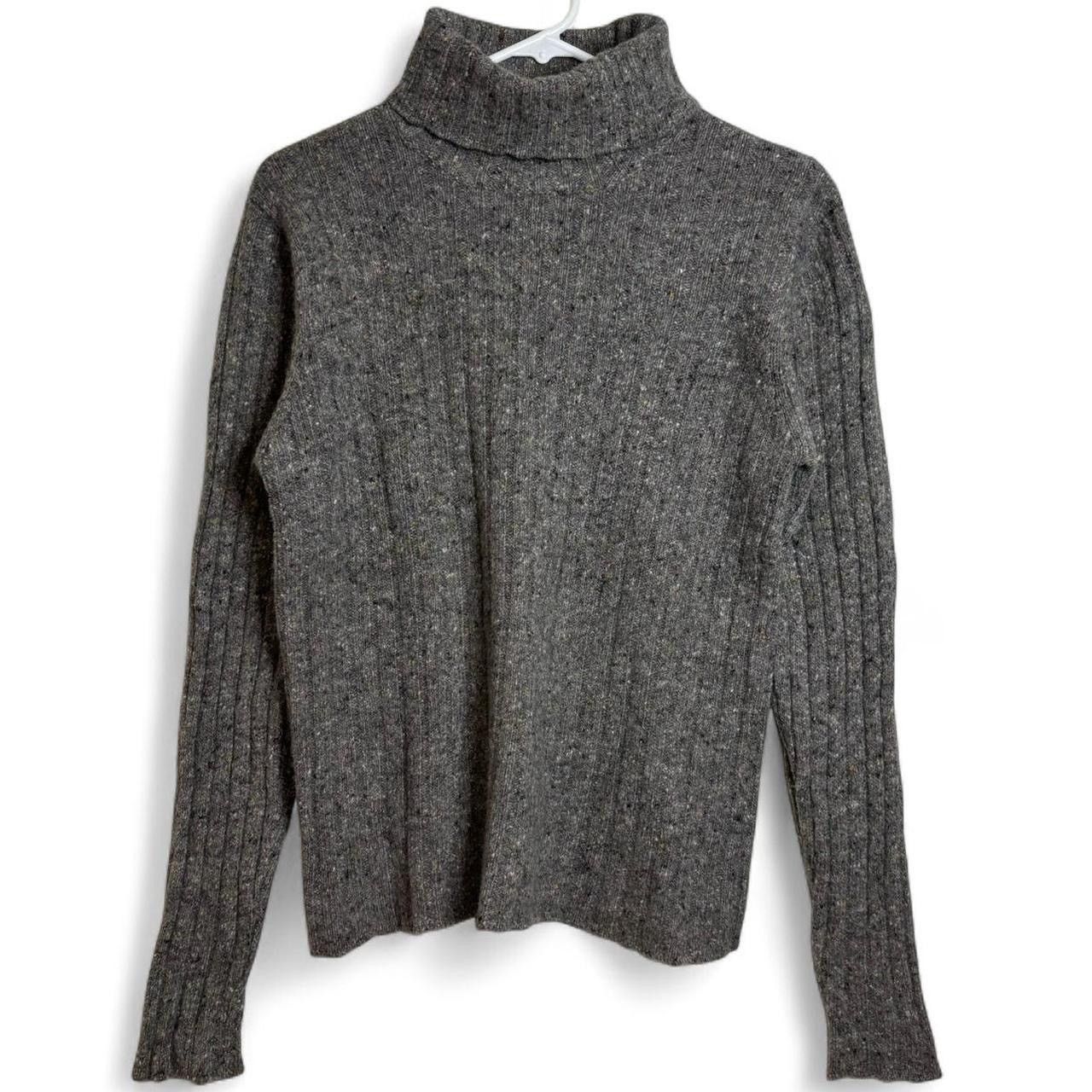 Club Monaco Vintage Style Grey Blend Wool Turtleneck Knit Sweater Size M / US 6-8 / IT 42-44 - 1 Thumbnail