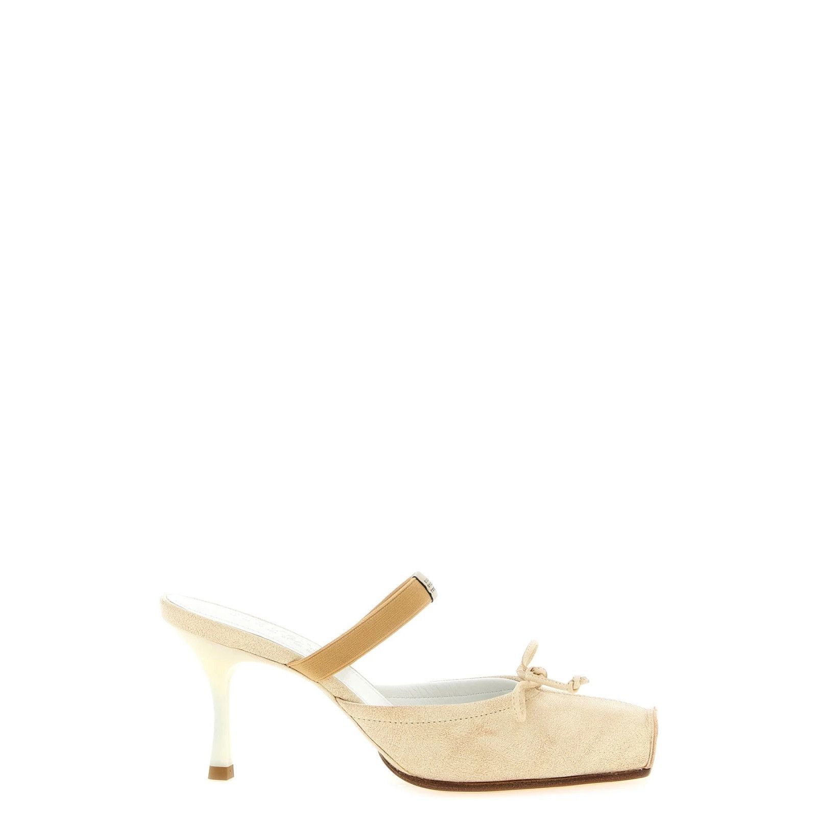 Maison Margiela MAISON MARGIELA Square Toe Beige Leather Mules New & Authent Size US 8 / IT 38 - 1 Thumbnail