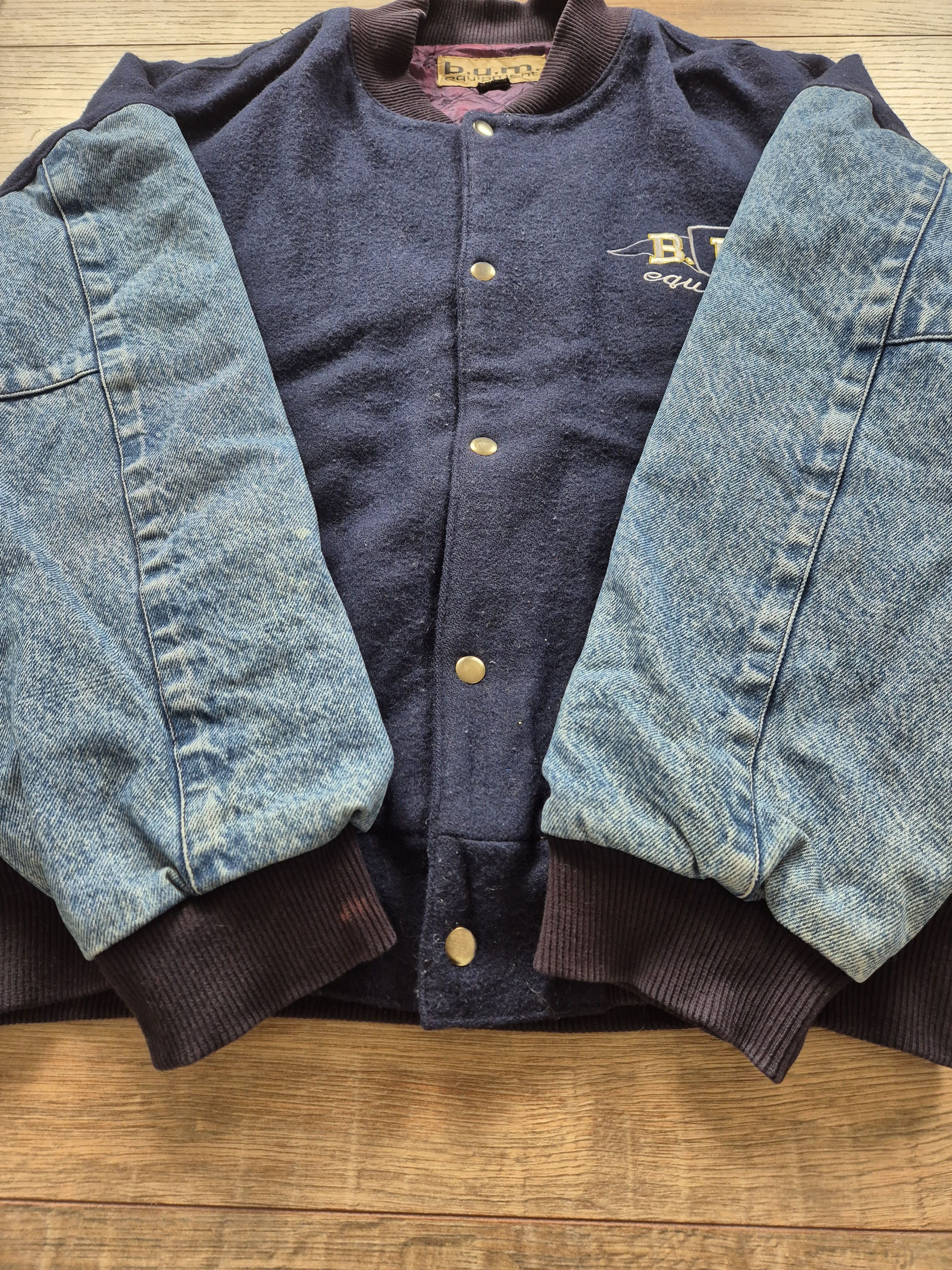 B.U.M Equipment 90' Vintage jacket wol denim jas BUM Size US L / EU 52-54 / 3 - 4 Thumbnail