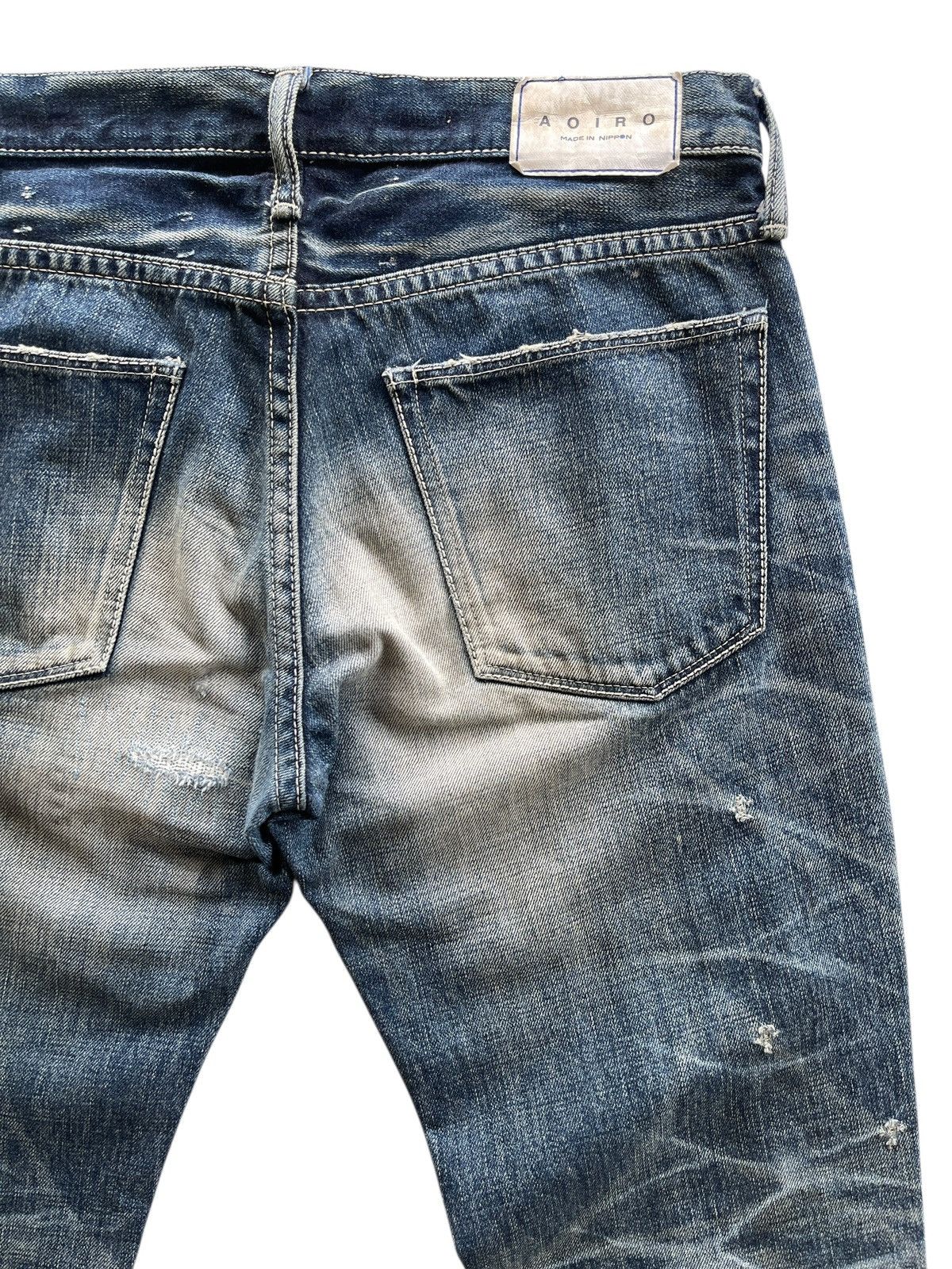 Japanese Brand AOIRO Japan Distressed Denim Size US 33 - 11 Thumbnail