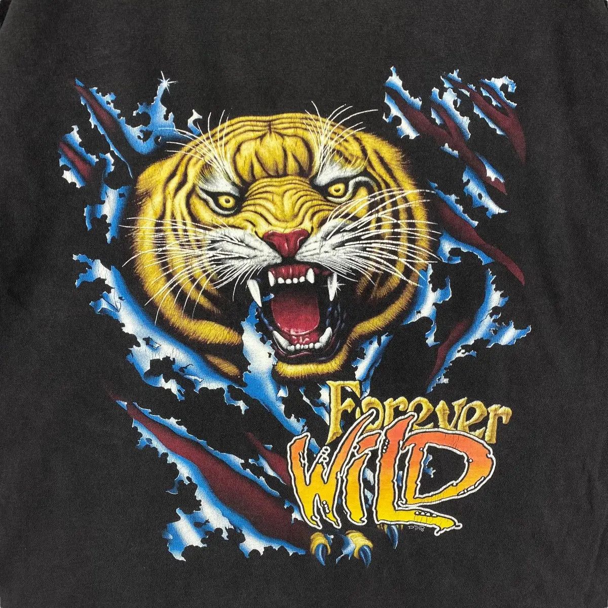 Other Vintage 00's FOREVER WILD TIGER Graphic Tee Shirt Size US L / EU 52-54 / 3 - 2 Thumbnail