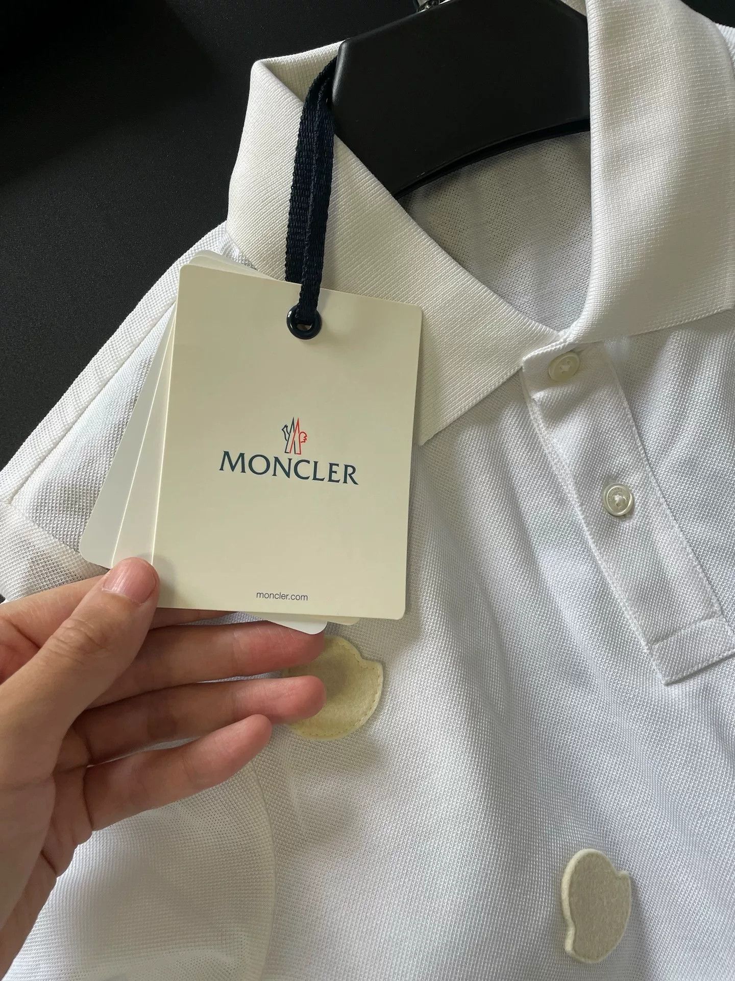 Moncler Moncler All-Over Logo Short-Sleeve Polo Size US S / EU 44-46 / 1 - 1 Thumbnail