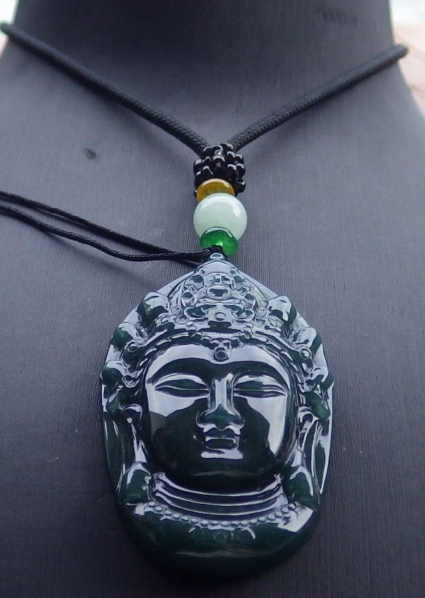 Other 106871 VS Certified Jadeite Jade Green Kwan Yin Pendant Size ONE SIZE - 7 Thumbnail
