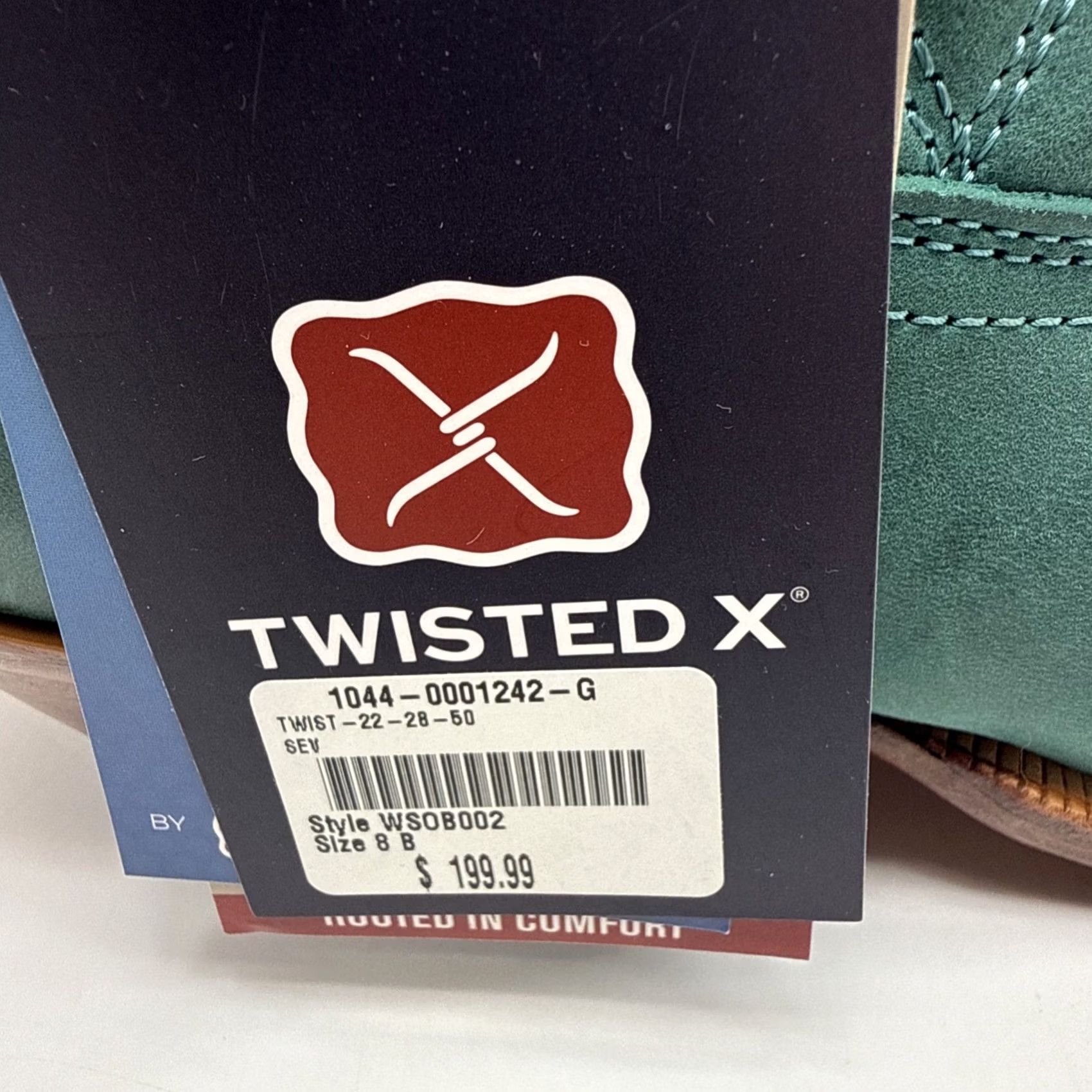 Twisted X Twisted X Bootie Women Blue Turquoise WSOB002 Size 8 B Leather Zip Ankle Western Steppin' Out Casual Size US 8 / IT 38 - 5 Thumbnail
