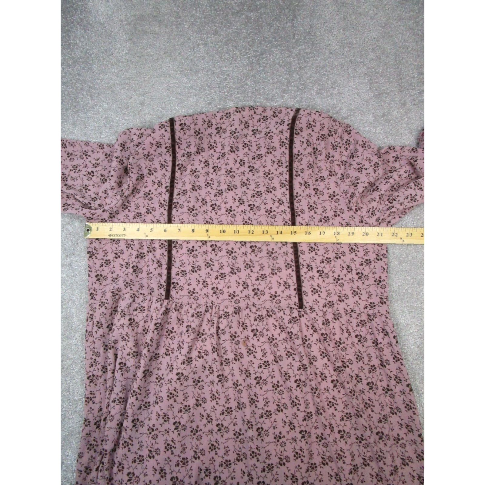 Madewell Madewell Dress Womens XL Brown Floral Knee Length 3/4 Sleeve Pullover Round Neck A-Line Sheath Shift Layered Casual Party/Cocktail Travel Size XL / US 12-14 / IT 48-50 - 7 Thumbnail