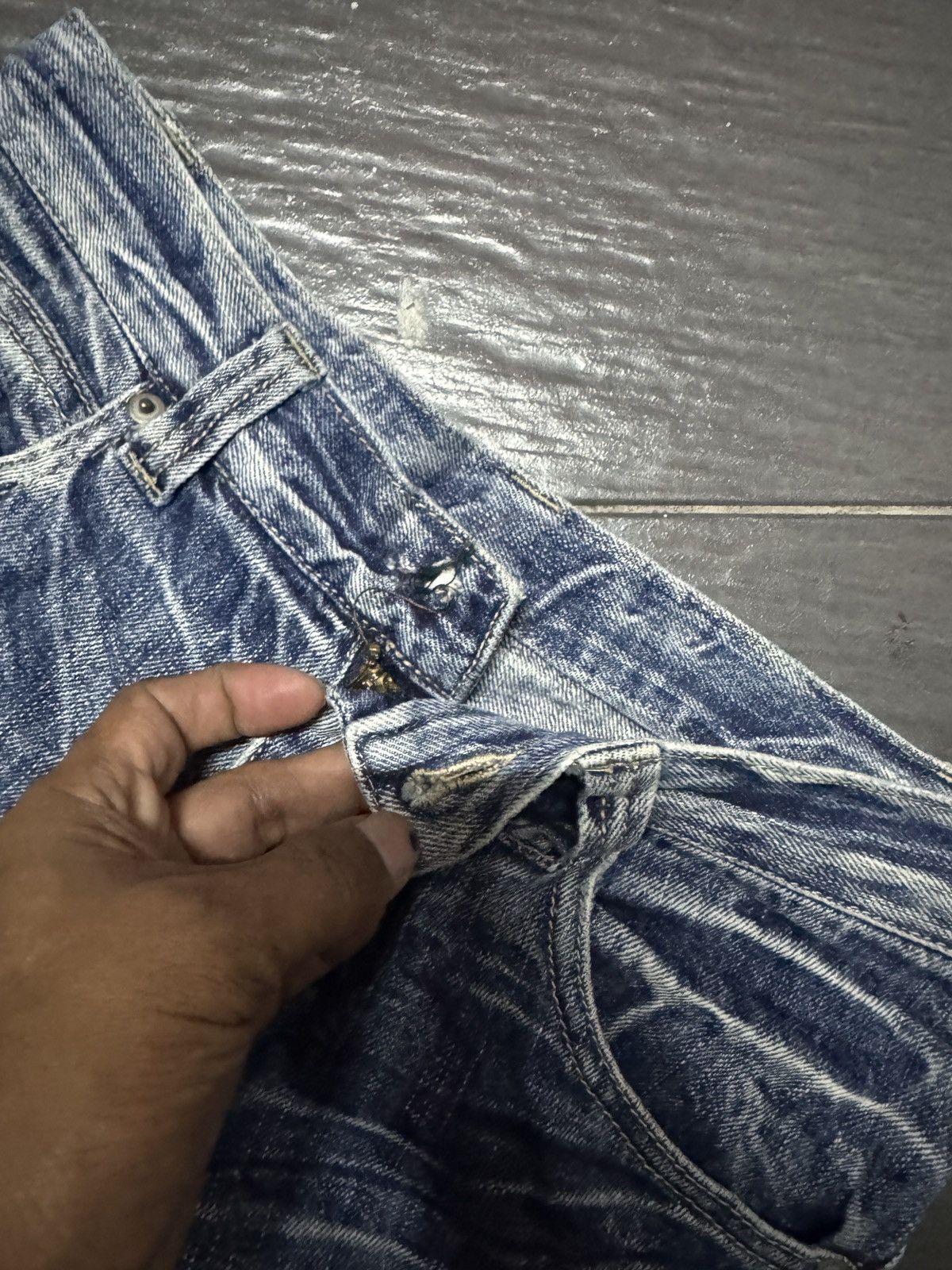 If Six Was Nine × Japanese Brand × Seditionaries Back & Forth wings printed flare jeans Size US 29 - 4 Thumbnail