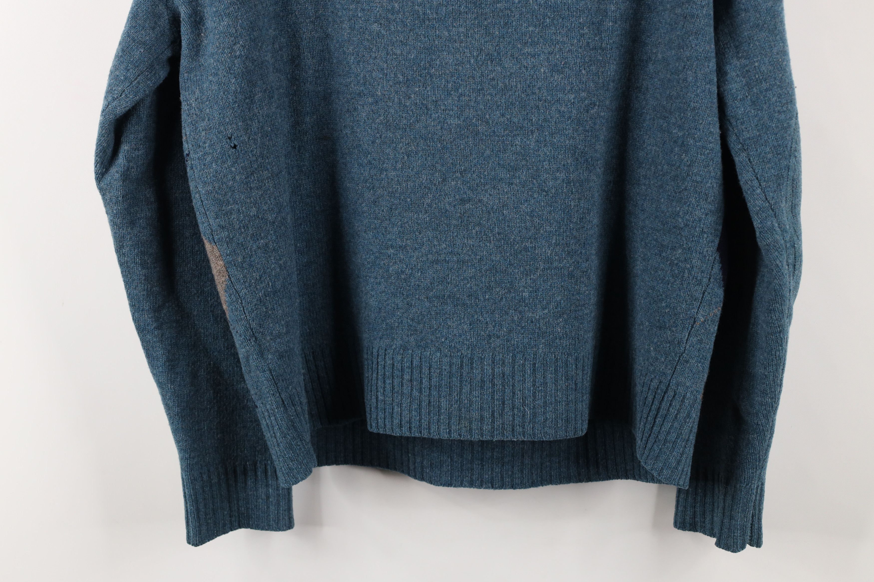 J.Crew × Vintage Vintage J Crew Argyle Lambs Wool Knit Half Zip Sweater Size US M / EU 48-50 / 2 - 14 Thumbnail