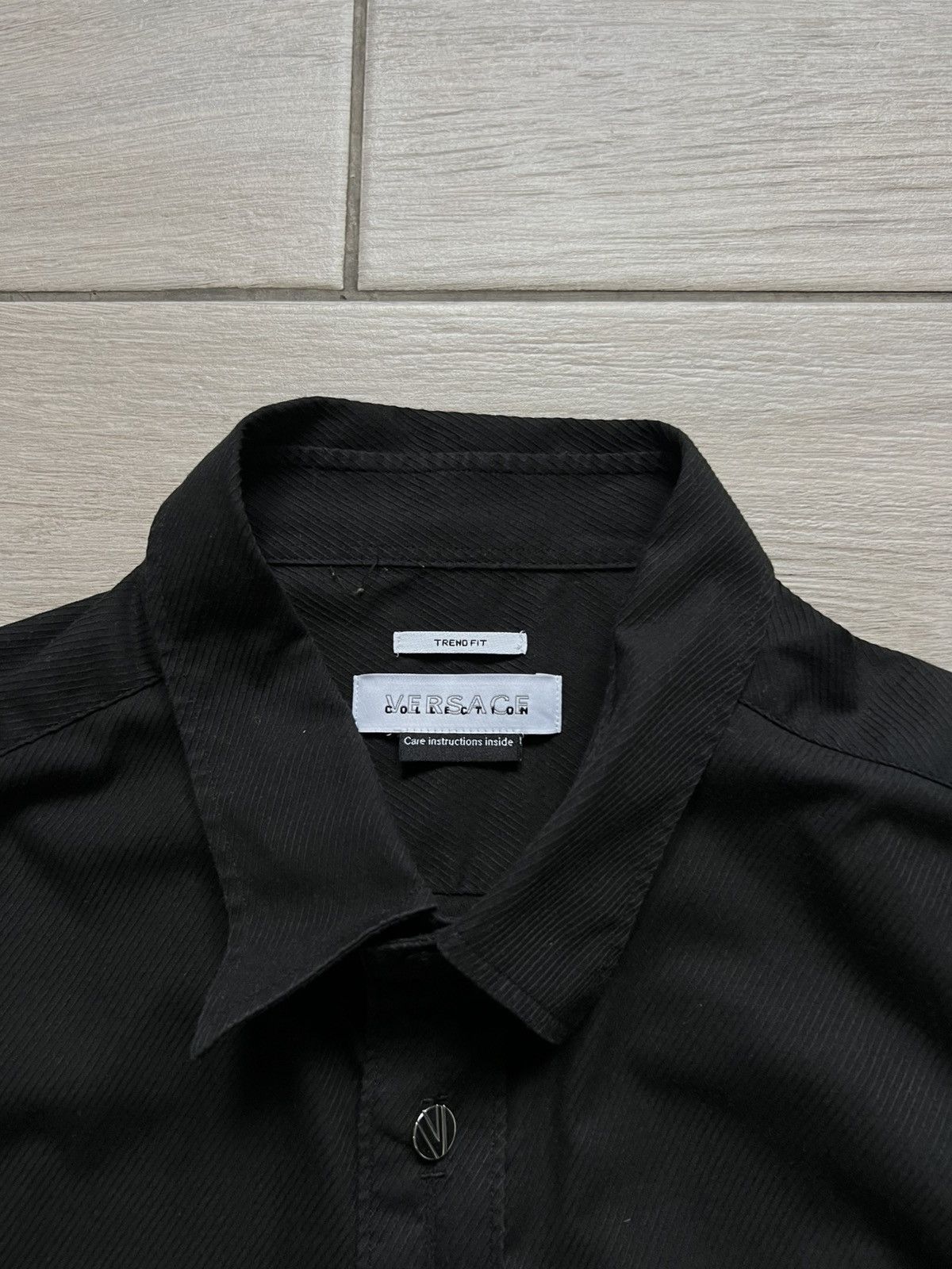 Versace Versace Vintage Western-Style Shirt Basic Black Size US XL / EU 56 / 4 - 9 Thumbnail