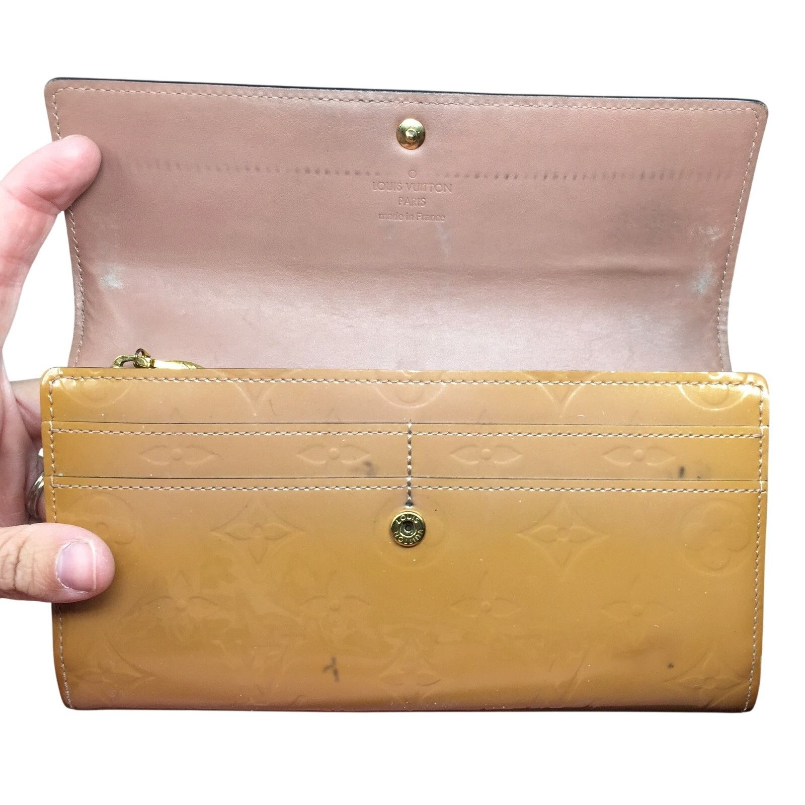Louis Vuitton Louis Vuitton Vernis Monogram Sarah Long Wallet -Bronze Size ONE SIZE - 3 Thumbnail