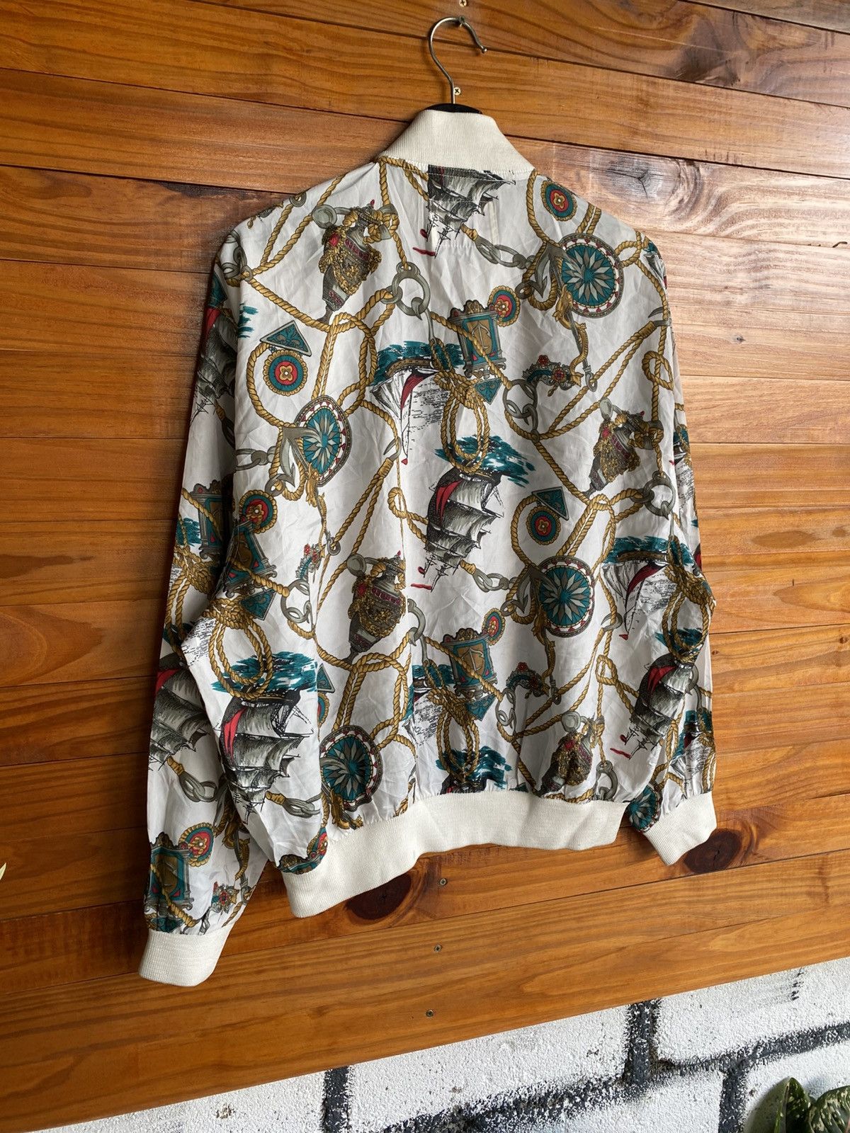 Japanese Brand Gleeman Nautical Print Vintage Chain & Ship Pattern Jacket Size US L / EU 52-54 / 3 - 15 Thumbnail