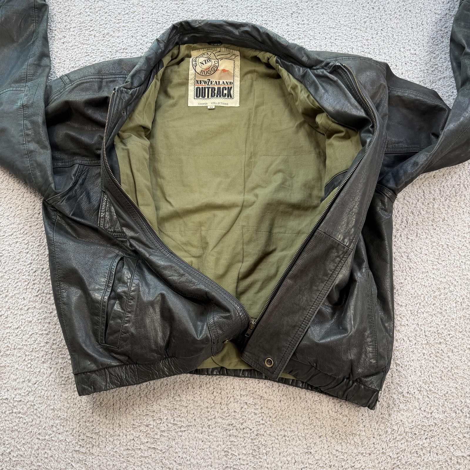 New Zealand Outback Vintage 90s New Zealand Outback Genuine Leather Jacket XL Size US XL / EU 56 / 4 - 5 Thumbnail