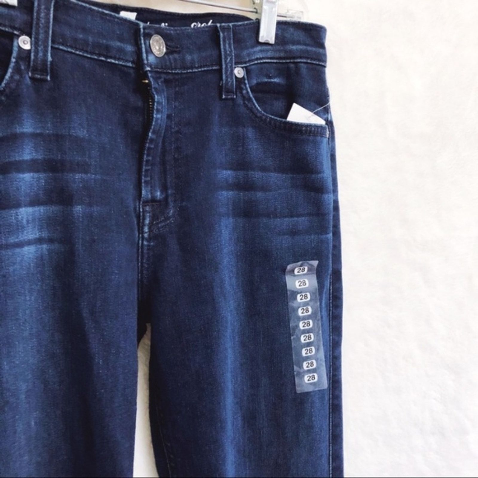 7 For All Mankind 7 For All Mankind Dark Navy Roxanne Crop Skinny Jeans Size 28" / US 6 / IT 42 - 5 Thumbnail