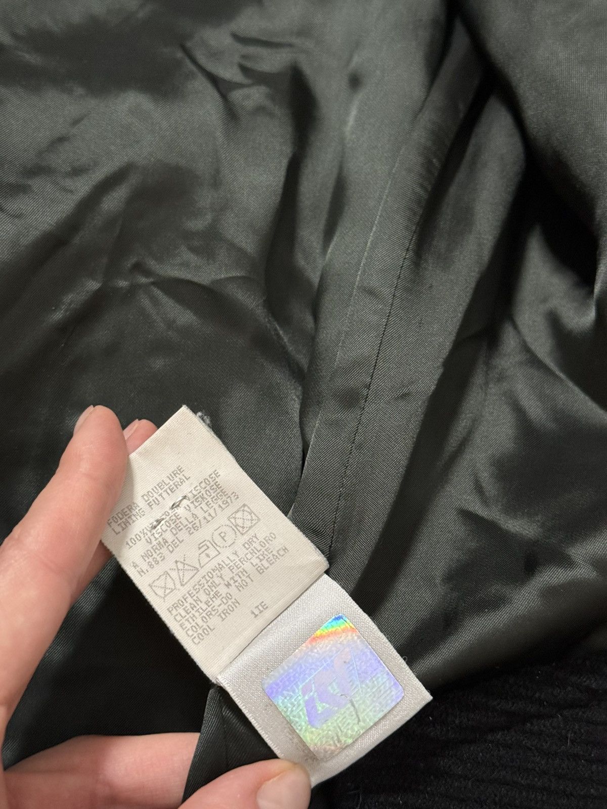 Versace Gianni Versace Black Double Breasted Wool Blend Coat IT44 Size M / US 6-8 / IT 42-44 - 5 Thumbnail