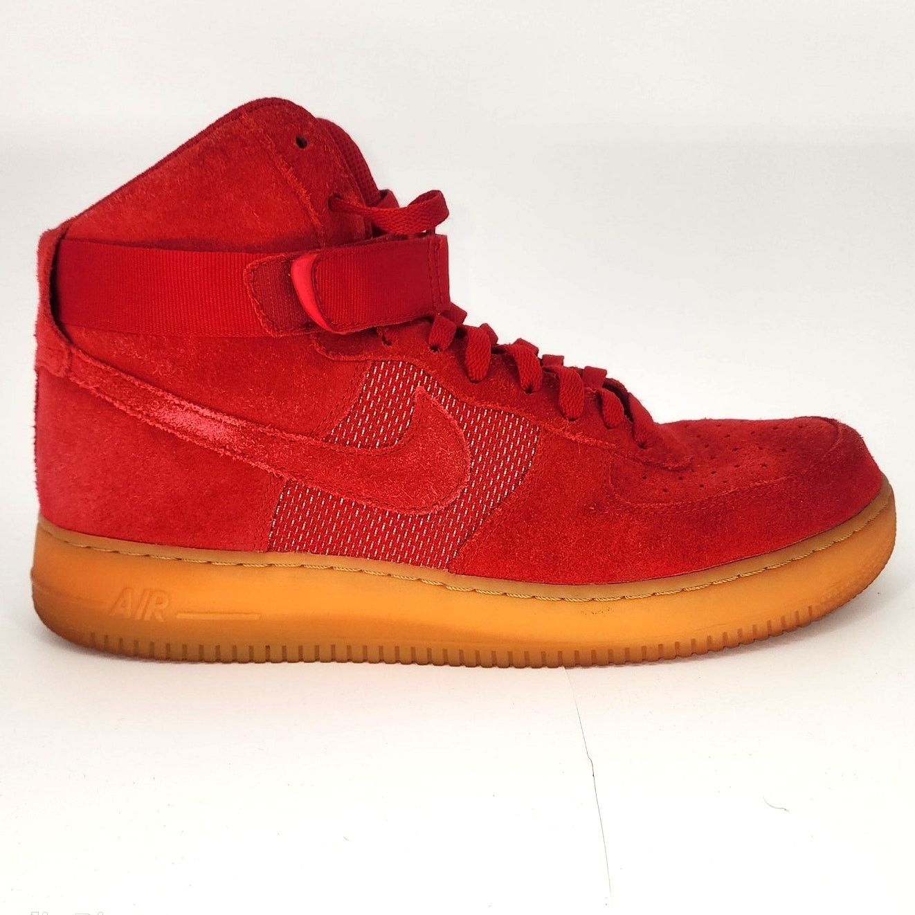 Nike Nike Air Force 1 High Red Suede Gum Sole Sneakers Men’s 11.5 Size US 11.5 / EU 44-45 - 2 Thumbnail