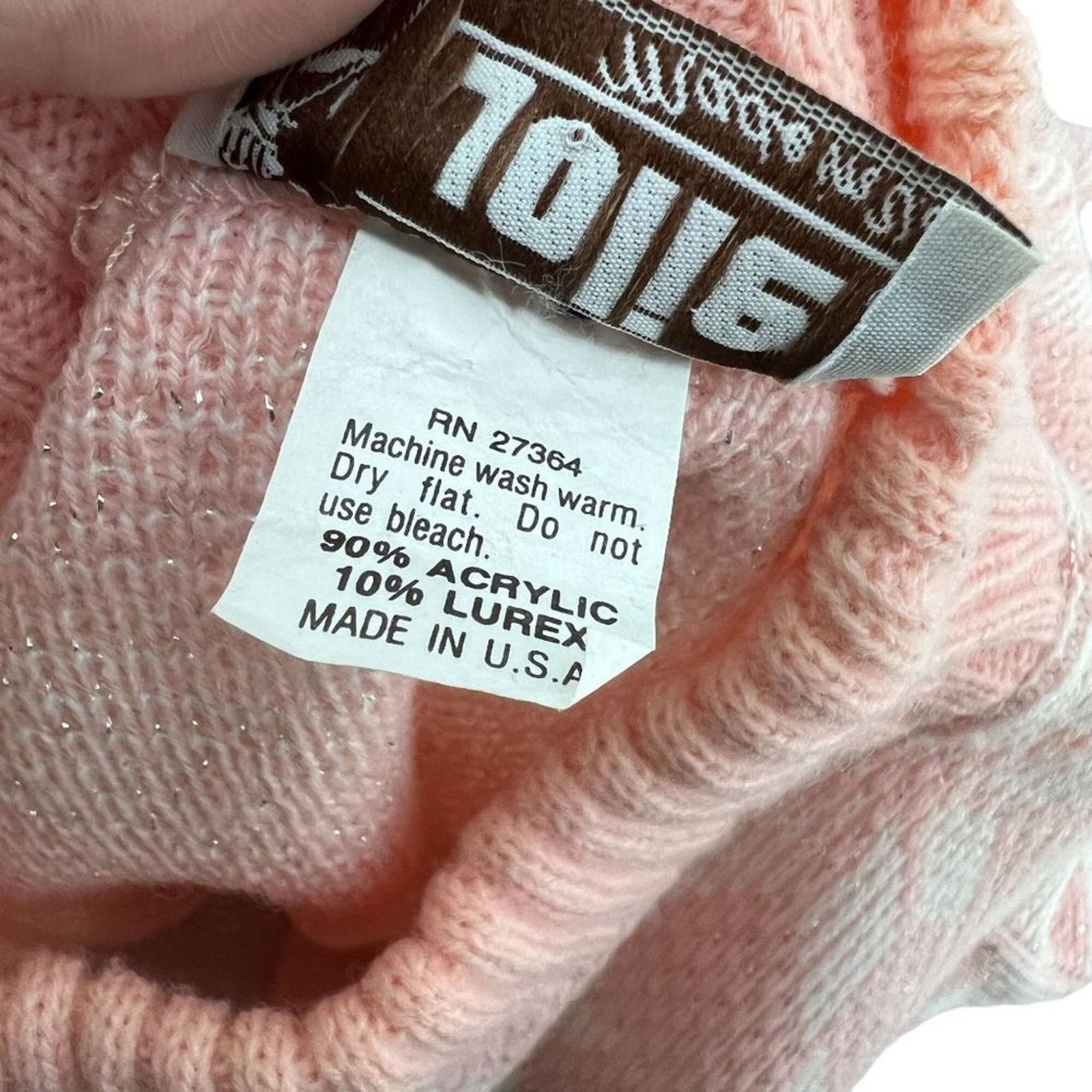 Vintage Vintage Jolie Baby Pink White Snowflake Pullover Jumper Size L / US 10 / IT 46 - 5 Thumbnail