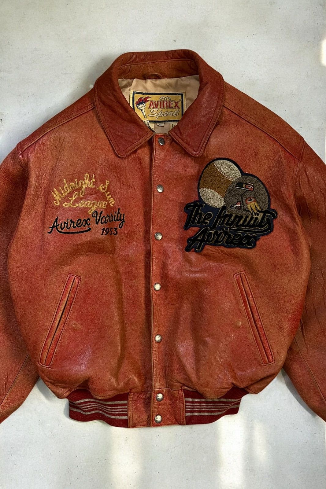 Avirex Avirex Jacket Leather Vintage Midnight Sun League