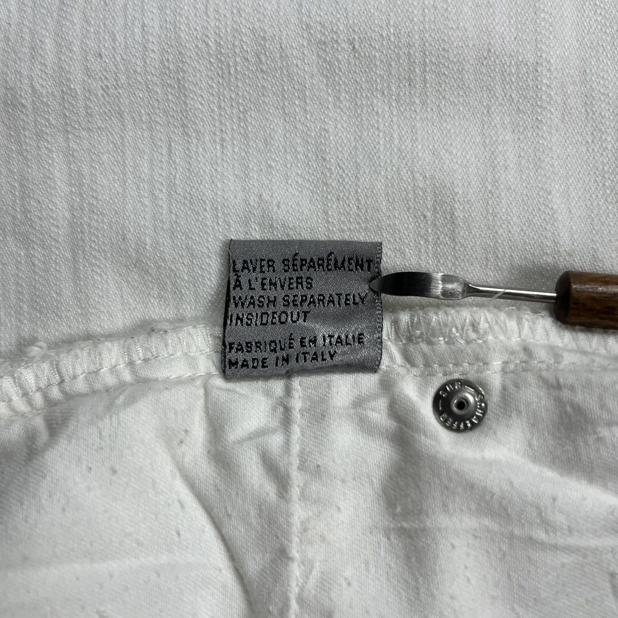 Dior SS 2005 Dior Homme “Untitled” White Denim by Hedi Slimane Size US 30 / EU 46 - 11 Thumbnail