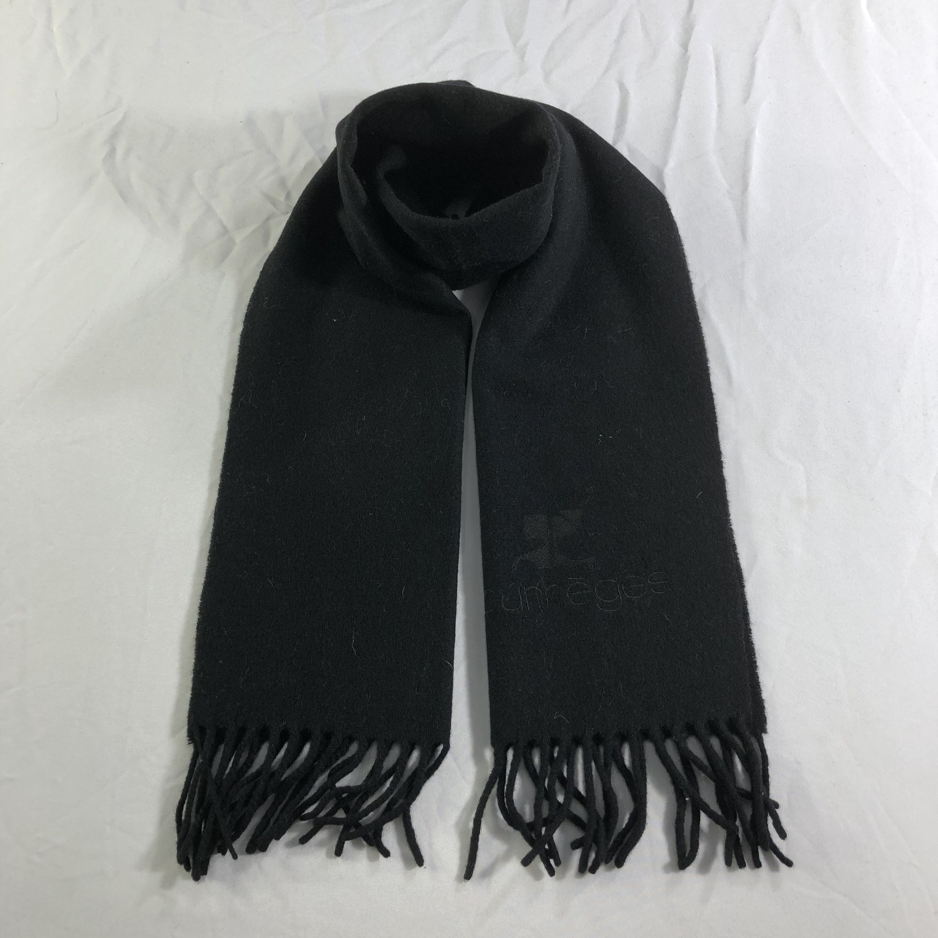 Courreges Courreges Plain Wool Scarf Muffler Neckwear V2206 Size ONE SIZE - 1 Thumbnail