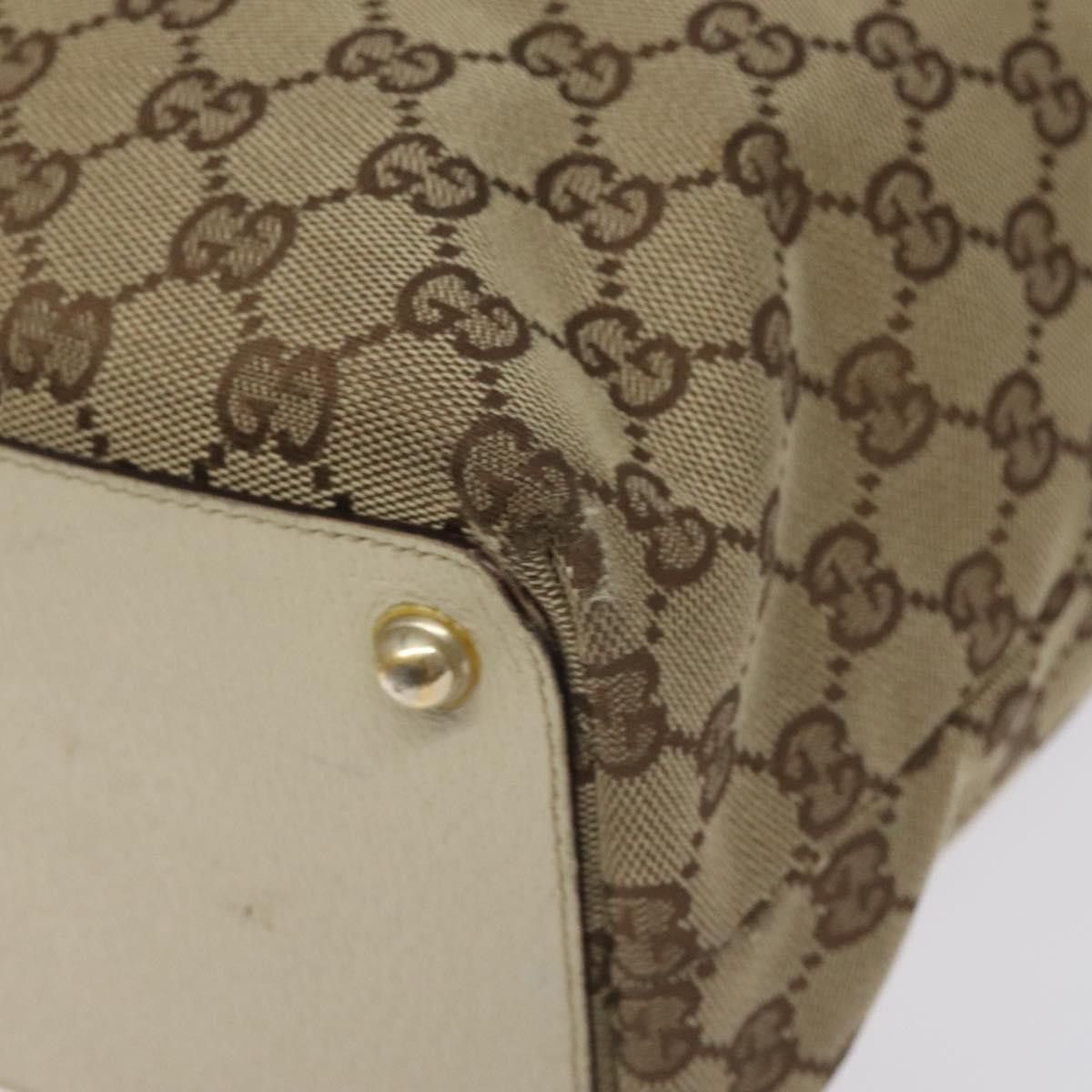 Gucci GUCCI GG Canvas Tote Bag Beige Gold Size ONE SIZE - 10 Thumbnail