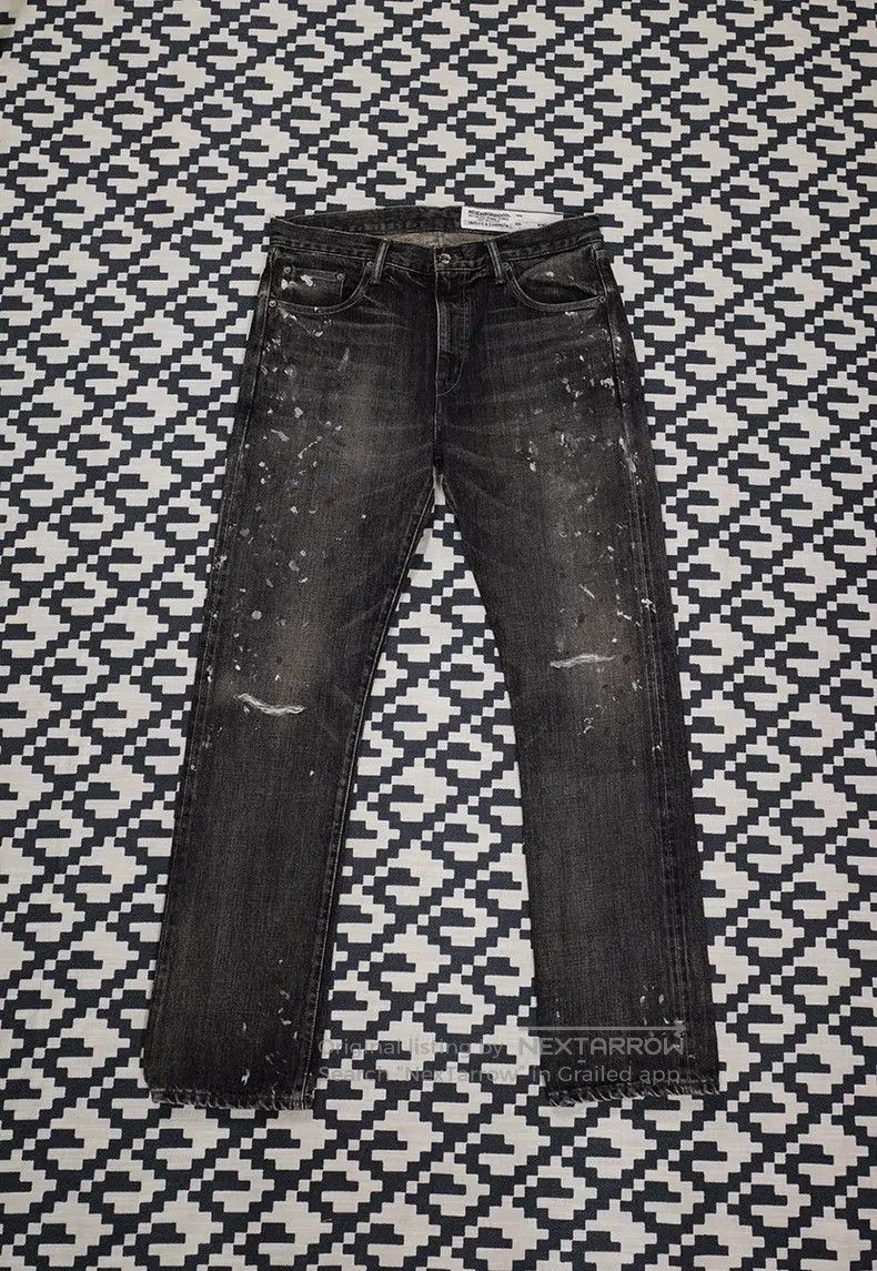Neighborhood Neighborhood size L SLAM JAM Washed Splatter Denim Pants Size US 27 - 1 Thumbnail