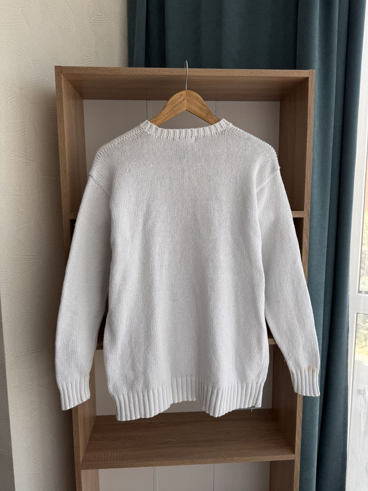Polo Ralph Lauren Vintage Lauren Ralph Lauren White Knit Cotton Sweater Size S / US 4 / IT 40 - 8 Thumbnail