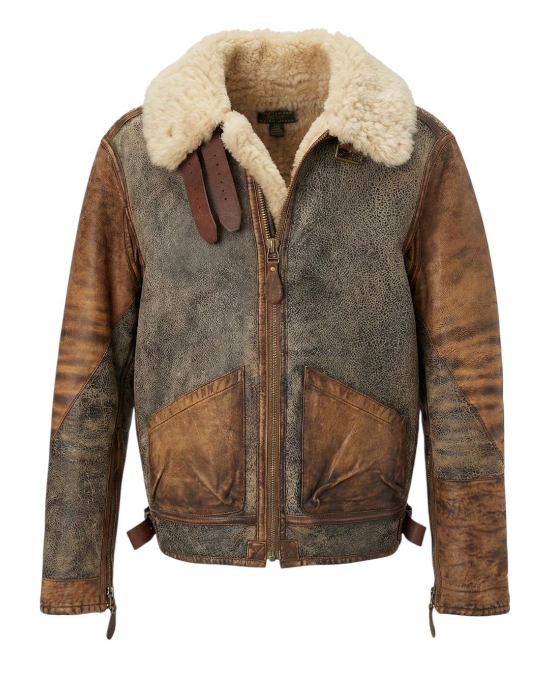Polo Ralph Lauren B-3 SHEARLING LEATHER BOMBER JACKET Size US L / EU 52-54 / 3 - 1 Thumbnail