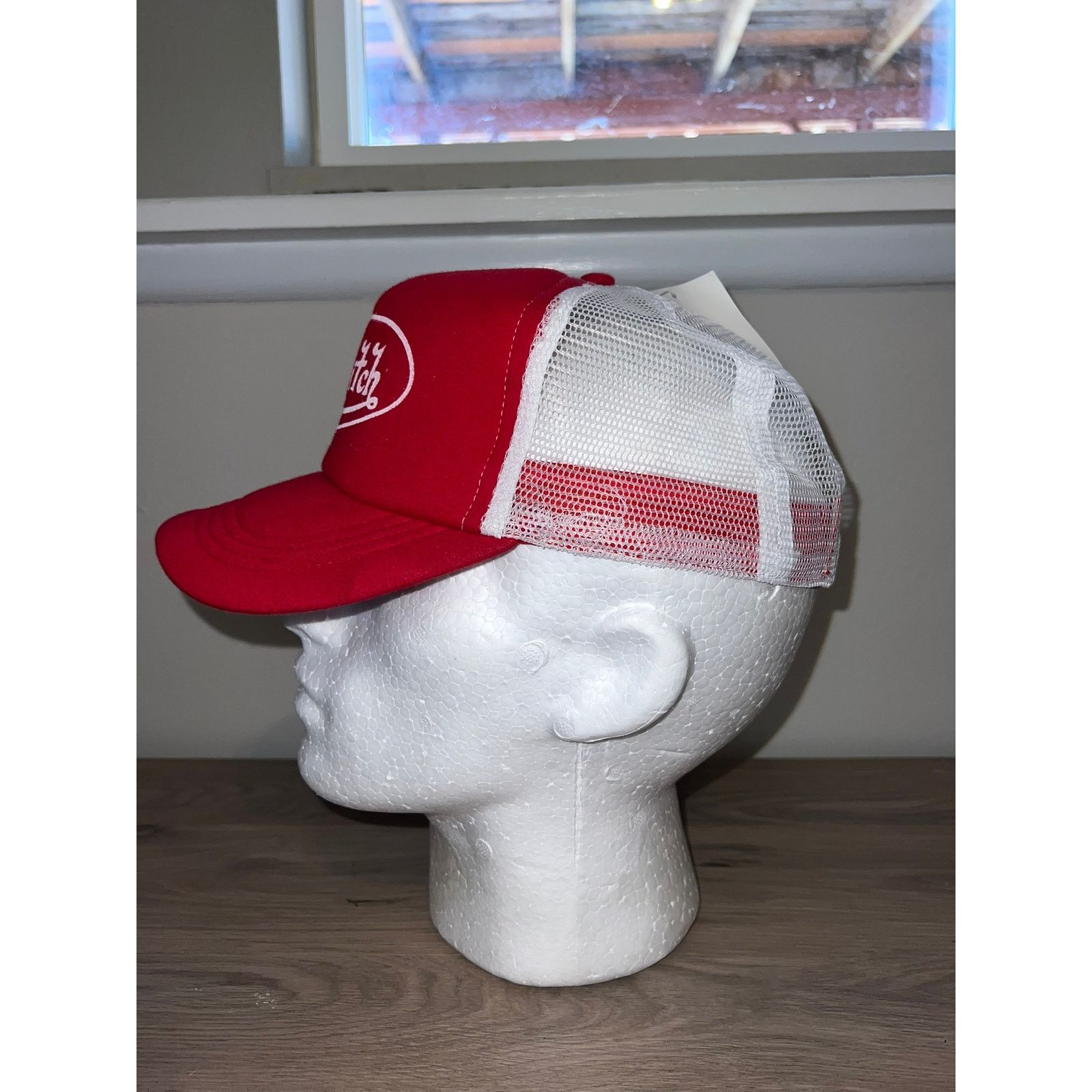 Vintage Y2K Von B*tch Red White Trucker Hat Designer Spoof 2000s OS Size ONE SIZE - 3 Thumbnail
