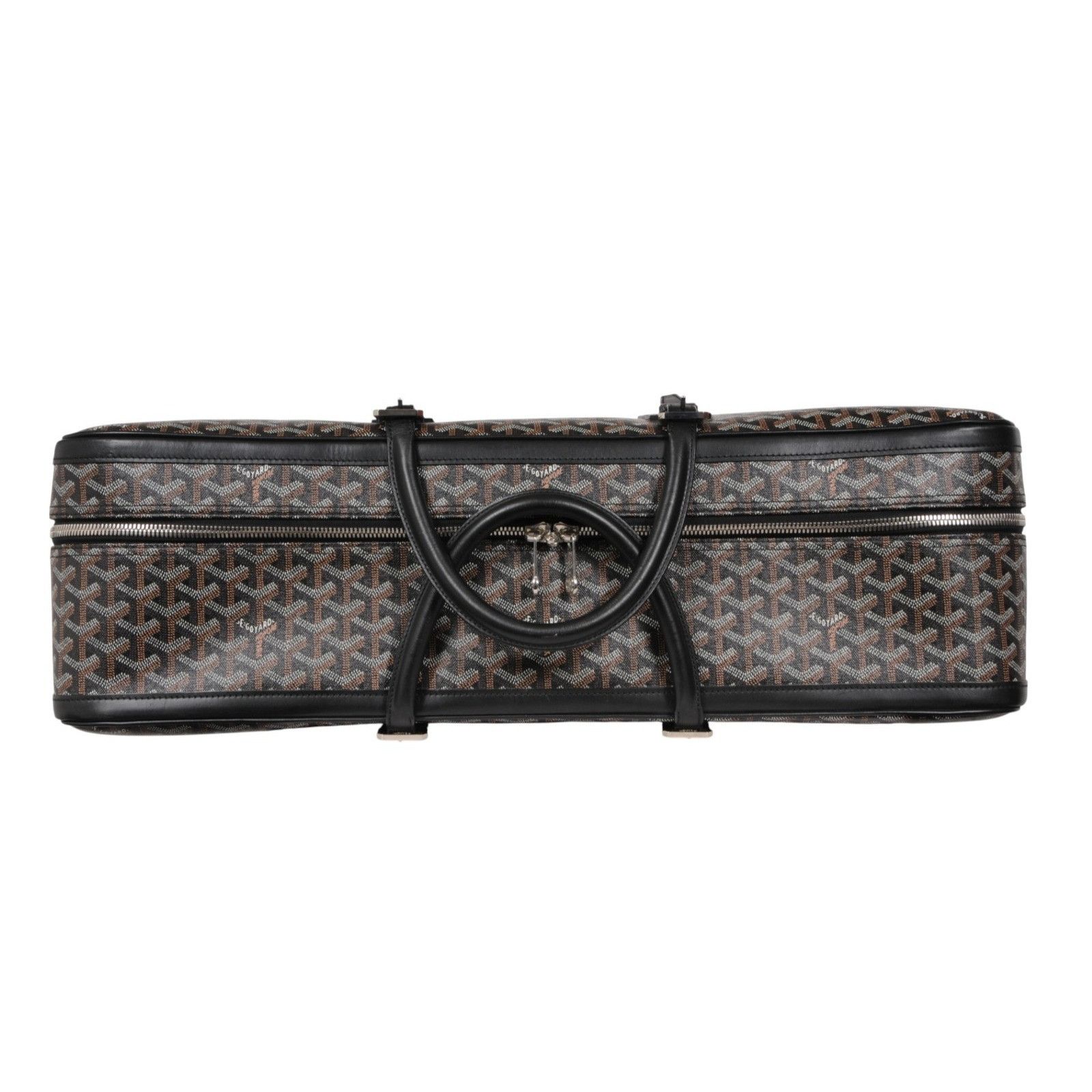 Goyard Black Goyardine Canvas Leather Majordome 60 Travel Size ONE SIZE - 12 Thumbnail