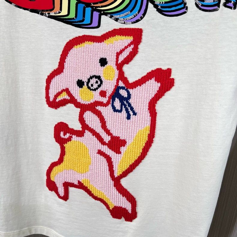 Gucci Gucci Piglet embroidered sequin letter short sleeves 2504-N Size US S / EU 44-46 / 1 - 5 Thumbnail