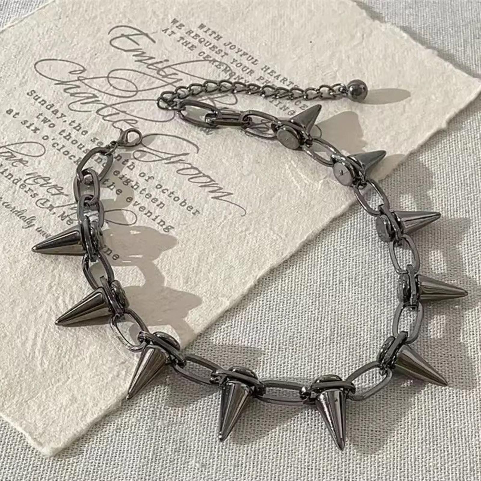 Japanese Brand Black Spiked Chain Necklace Size ONE SIZE - 3 Thumbnail
