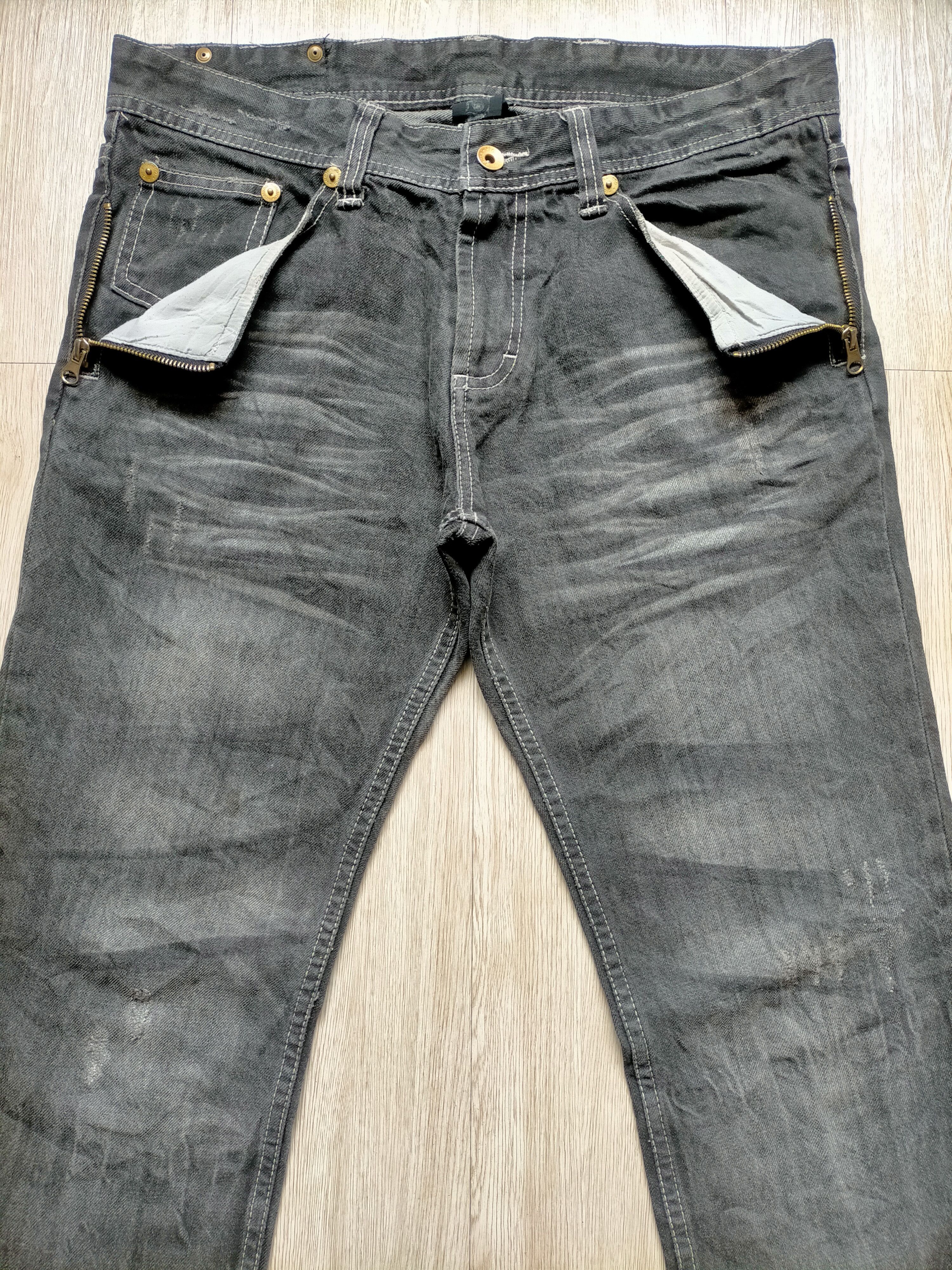 semanticdesign Semantic Design Multipocket Zipped Punk Style Black Jeans Size US 34 / EU 50 - 3 Thumbnail