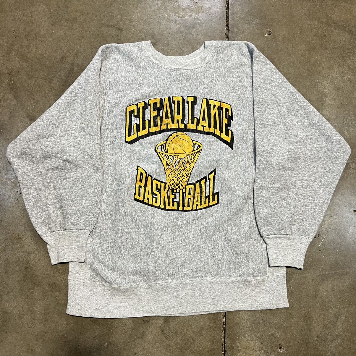 Hanes × Vintage Vintage 90s Heavyweight Basketball Crewneck Sweatshirt USA Size US XL / EU 56 / 4 - 1 Thumbnail
