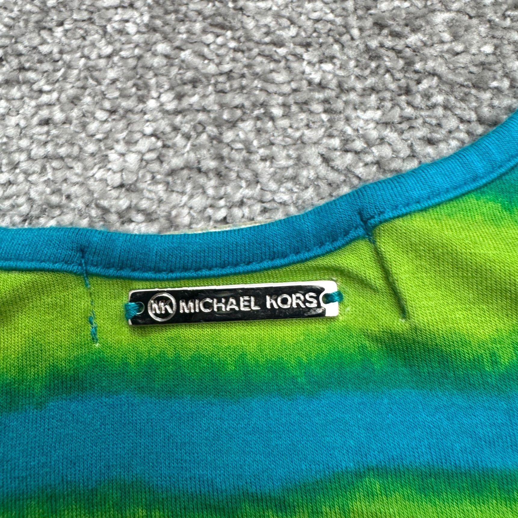 Michael Kors Michael Kors Sleeveless Maxi Dress Women S Blue Green Striped Casual Stretch Size S / US 4 / IT 40 - 6 Thumbnail
