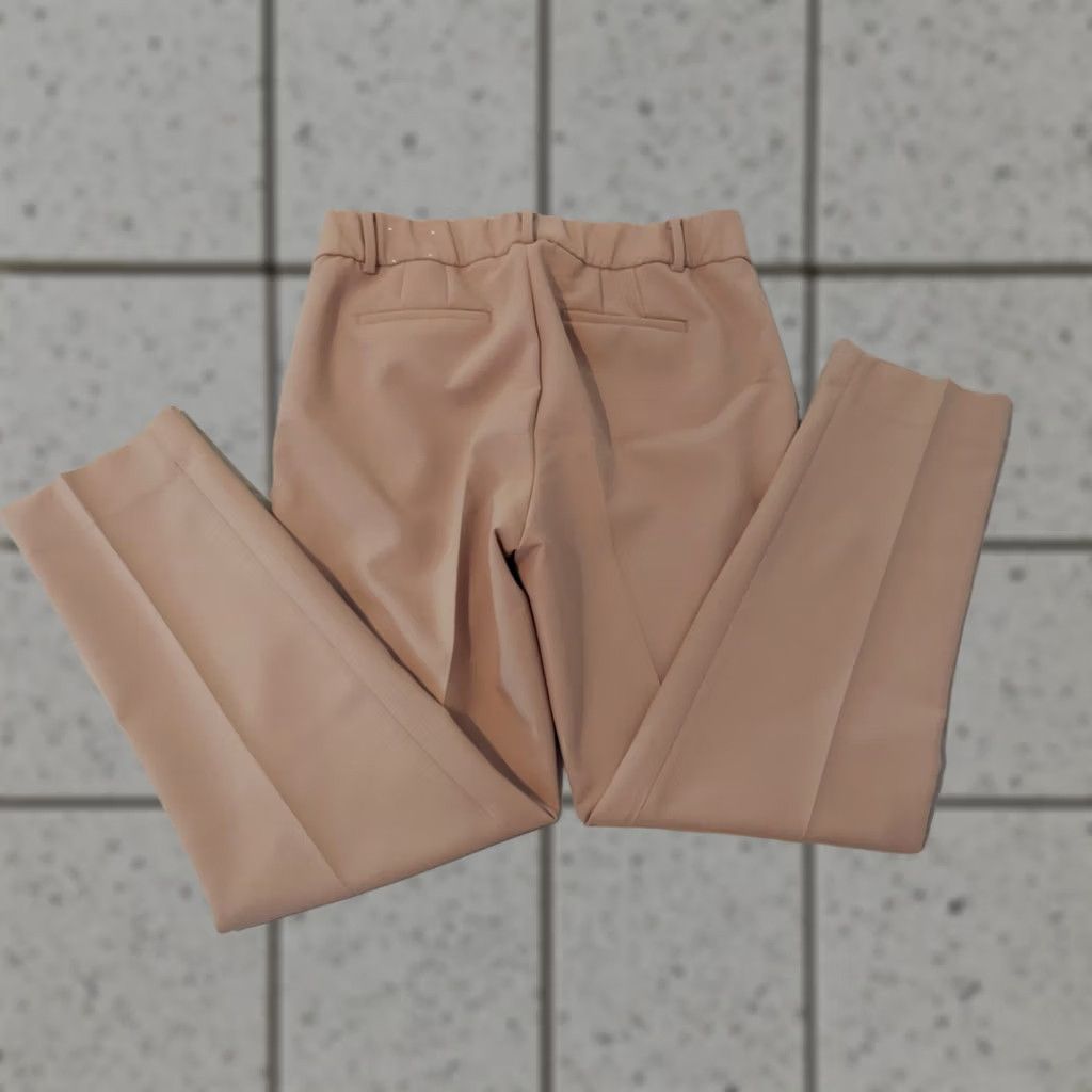 Talbots Womens Talbots Dress Pants 8 Khaki Beige Stretch Slacks Chino Trouser Pants Womens Size 30" / US 8 / IT 44 - 1 Thumbnail