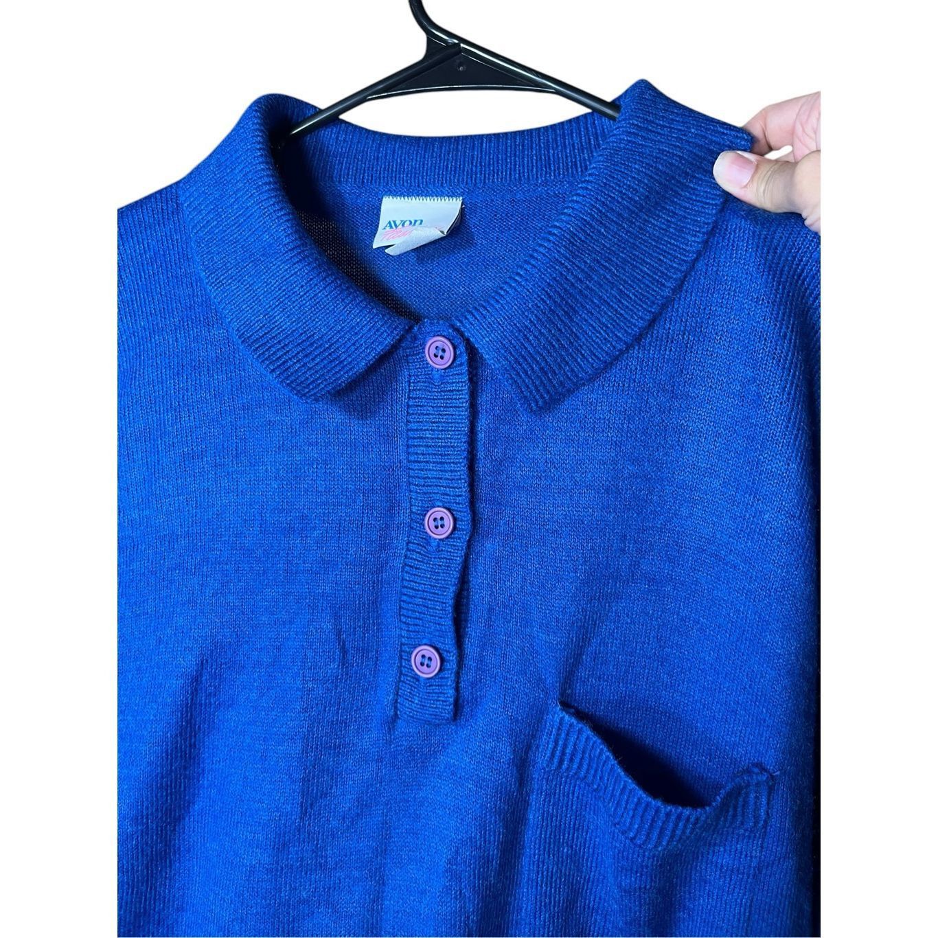 Other Vintage Avon Fashions Blue Long Sleeve Midi Sweater Dress L Size L / US 10 / IT 46 - 5 Thumbnail