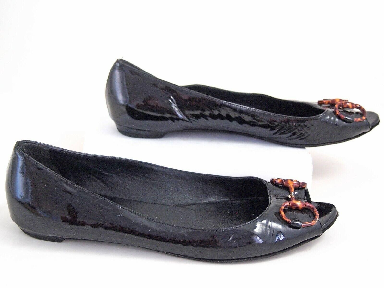 Gucci Gucci Horsebit Flats Black Patent Leather EU 39.5 US 9.5 Size US 9.5 / IT 39.5 - 2 Thumbnail